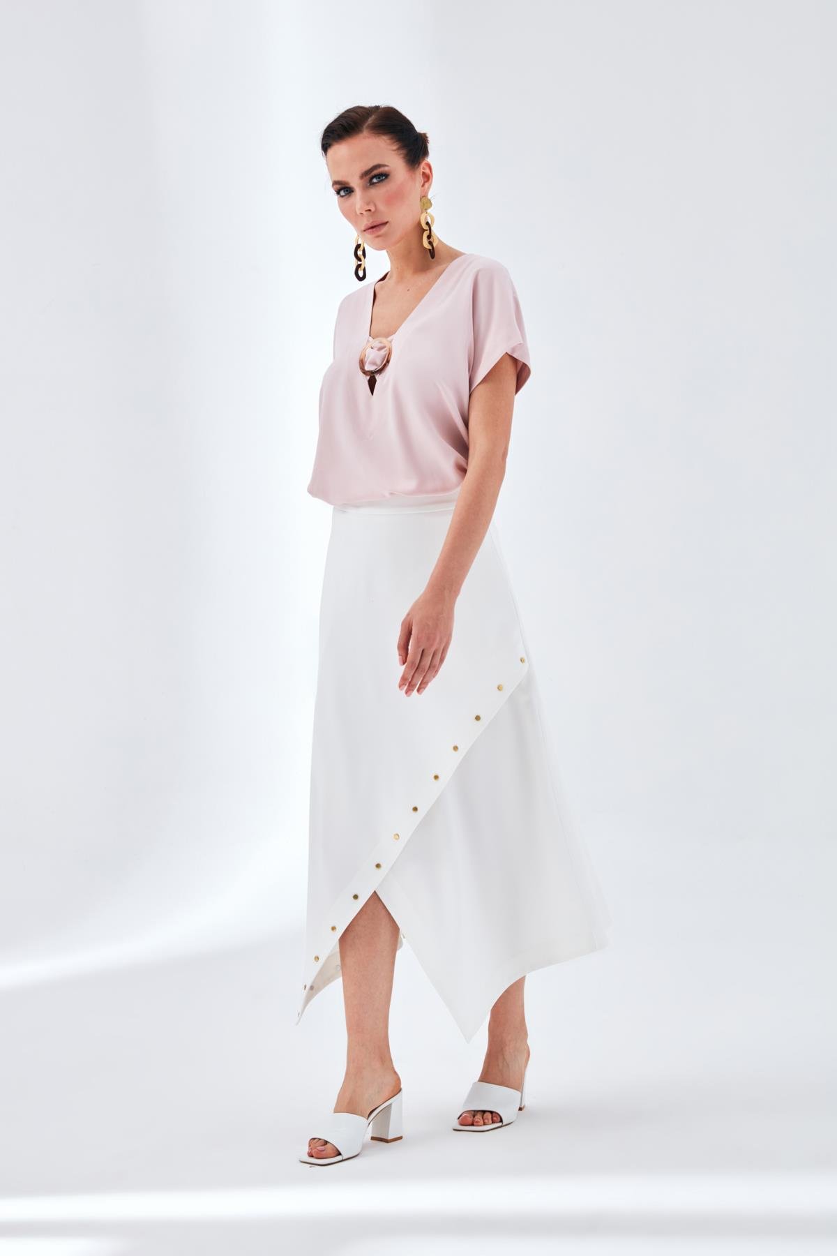 Mira Blouse Pink-Modalody-Plus Size Blouses