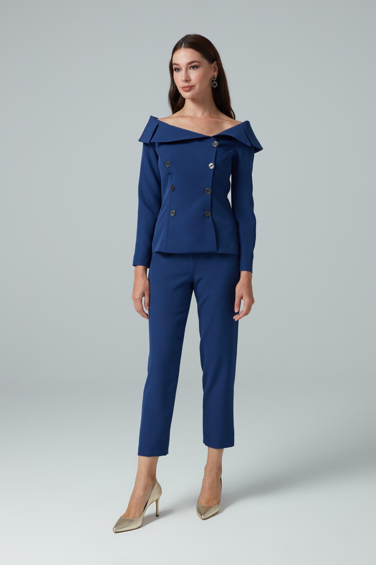 Natali Jacket Indigo-Modalody-Plus Size Jackets
