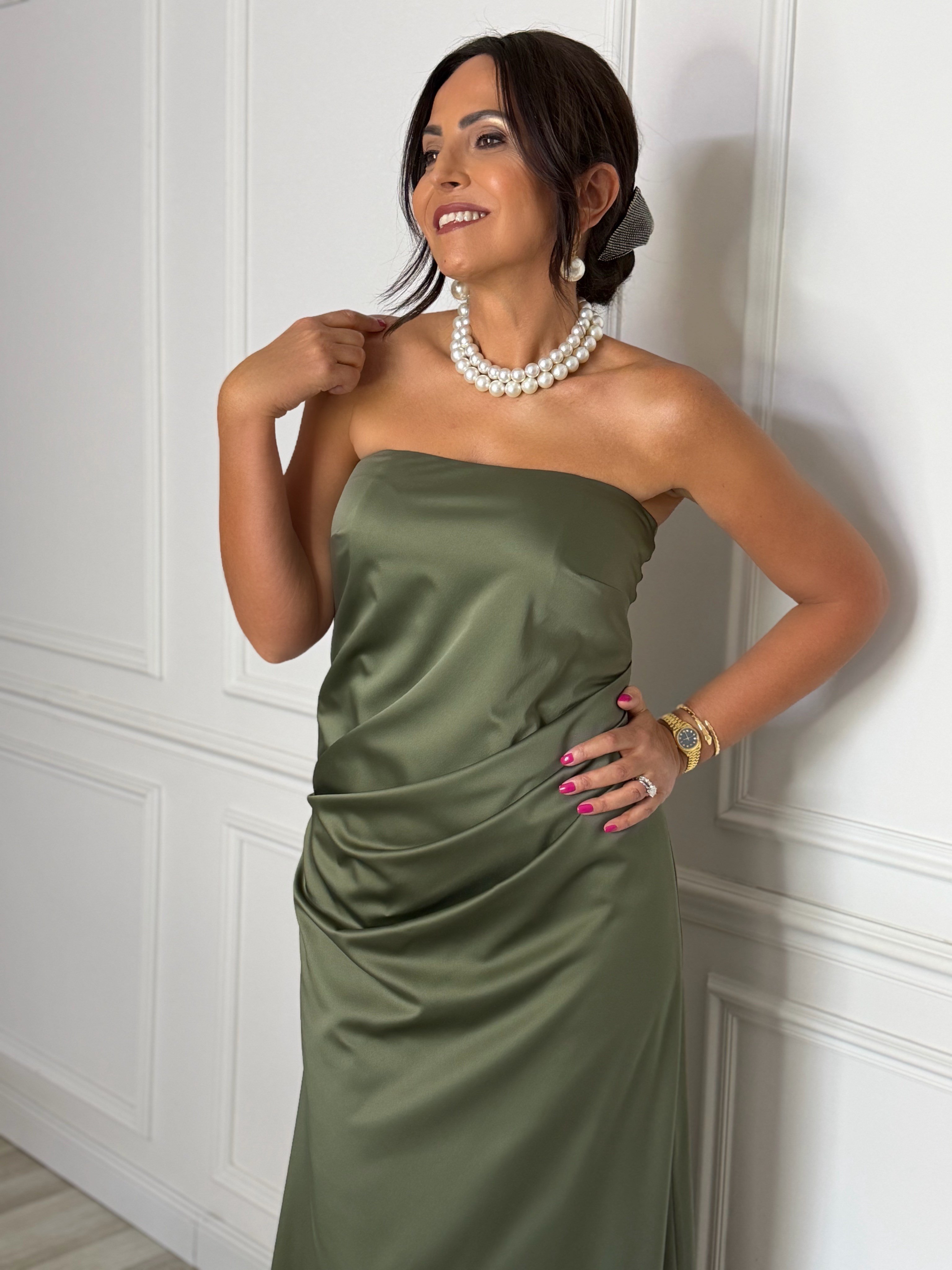 Nora Elbise Haki-Modalody-Evening Dresses