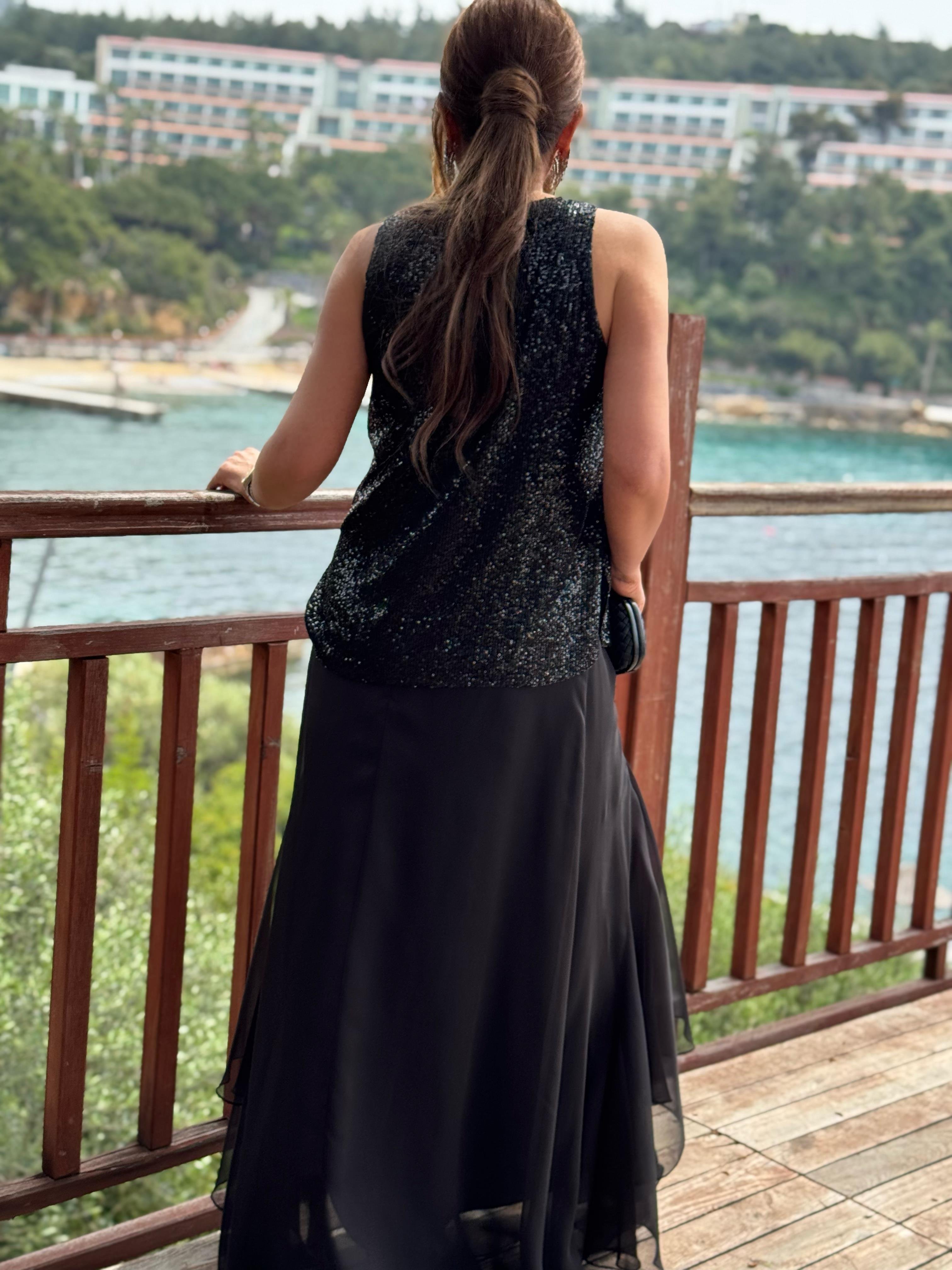 Norma Bluz Siyah-Modalody-Büyük Beden Bluzlar