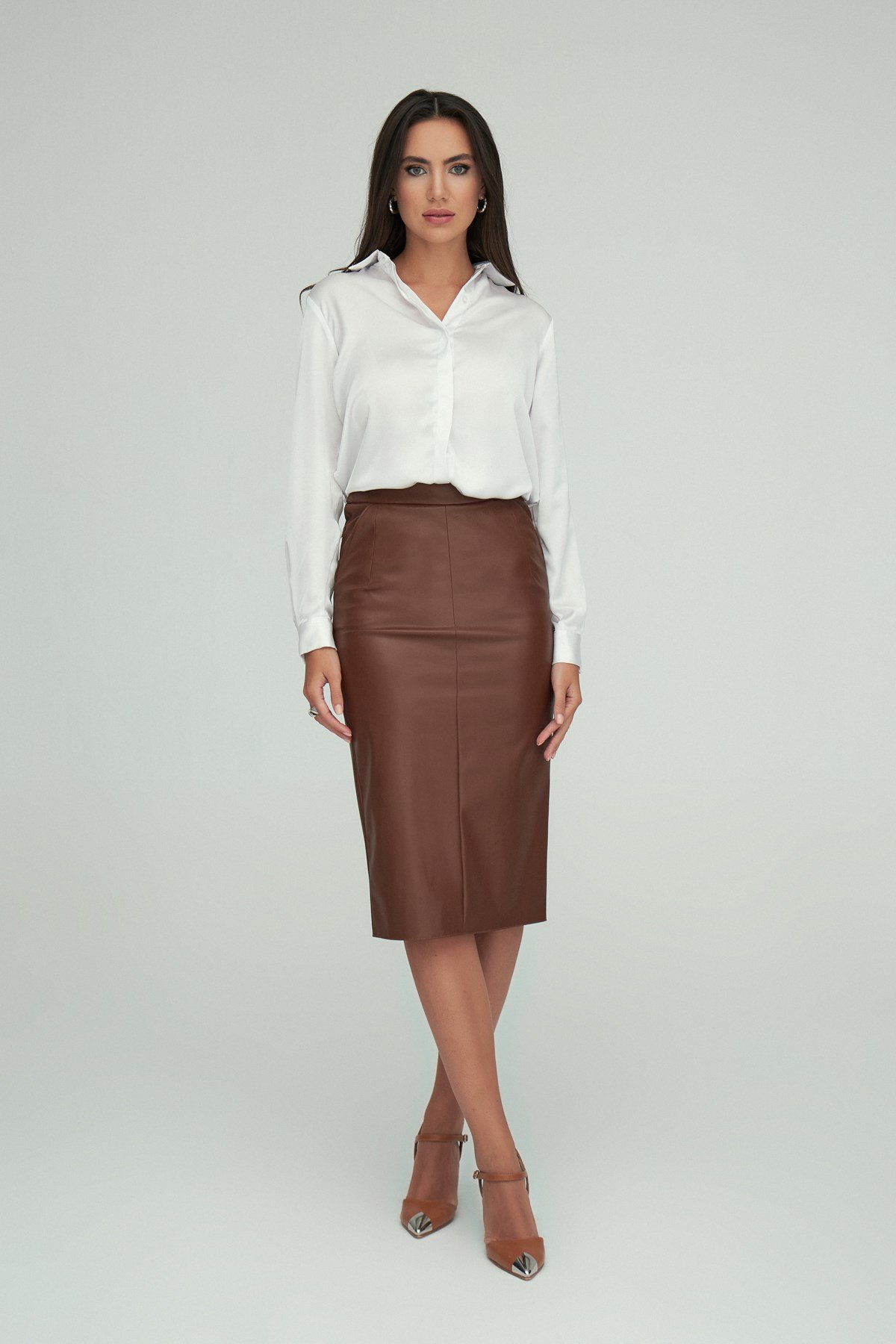 Paris Gömlek Beyaz-Modalody-Büyük Beden Gömlekler