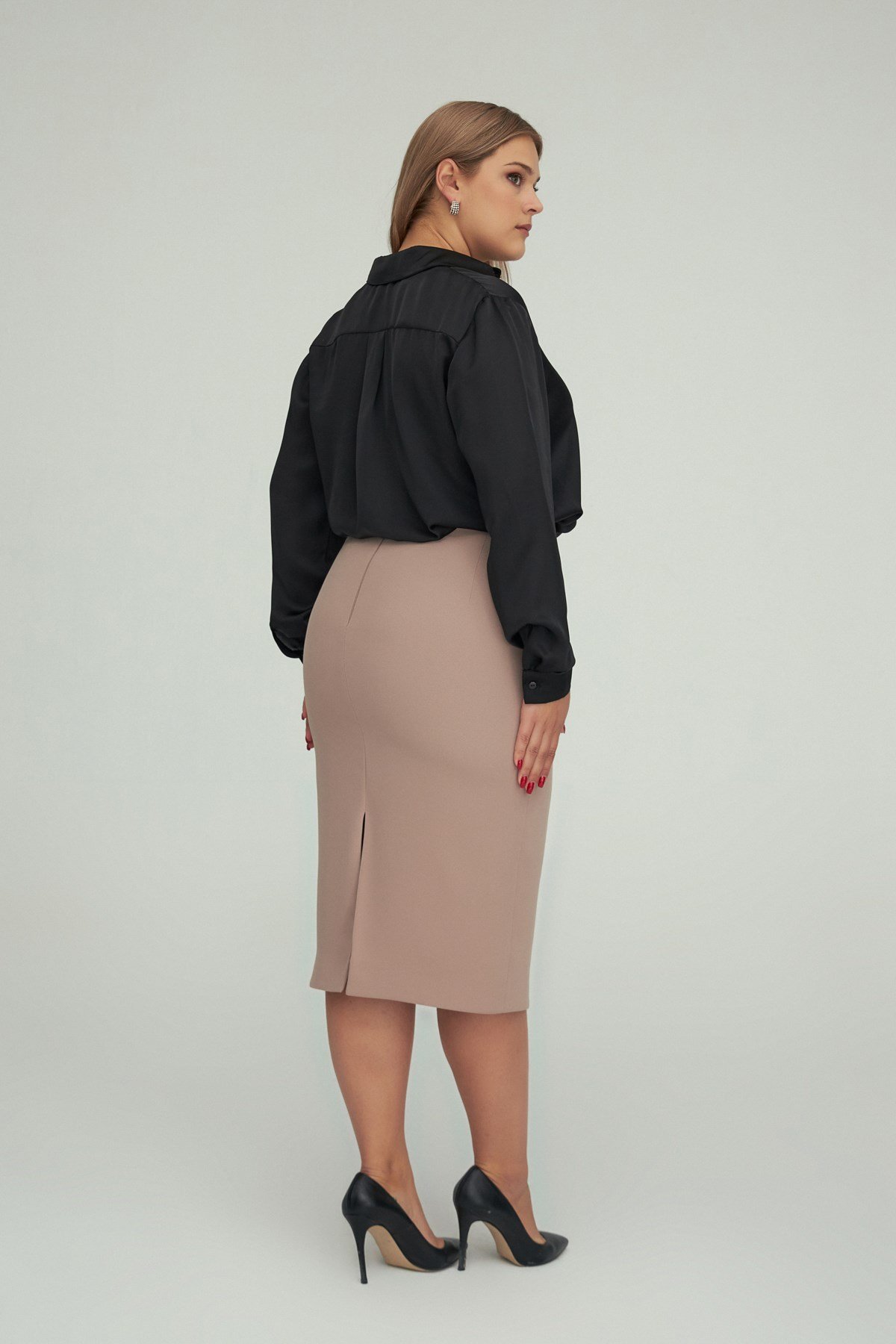 Paris Gömlek Siyah-Modalody-Büyük Beden Gömlekler