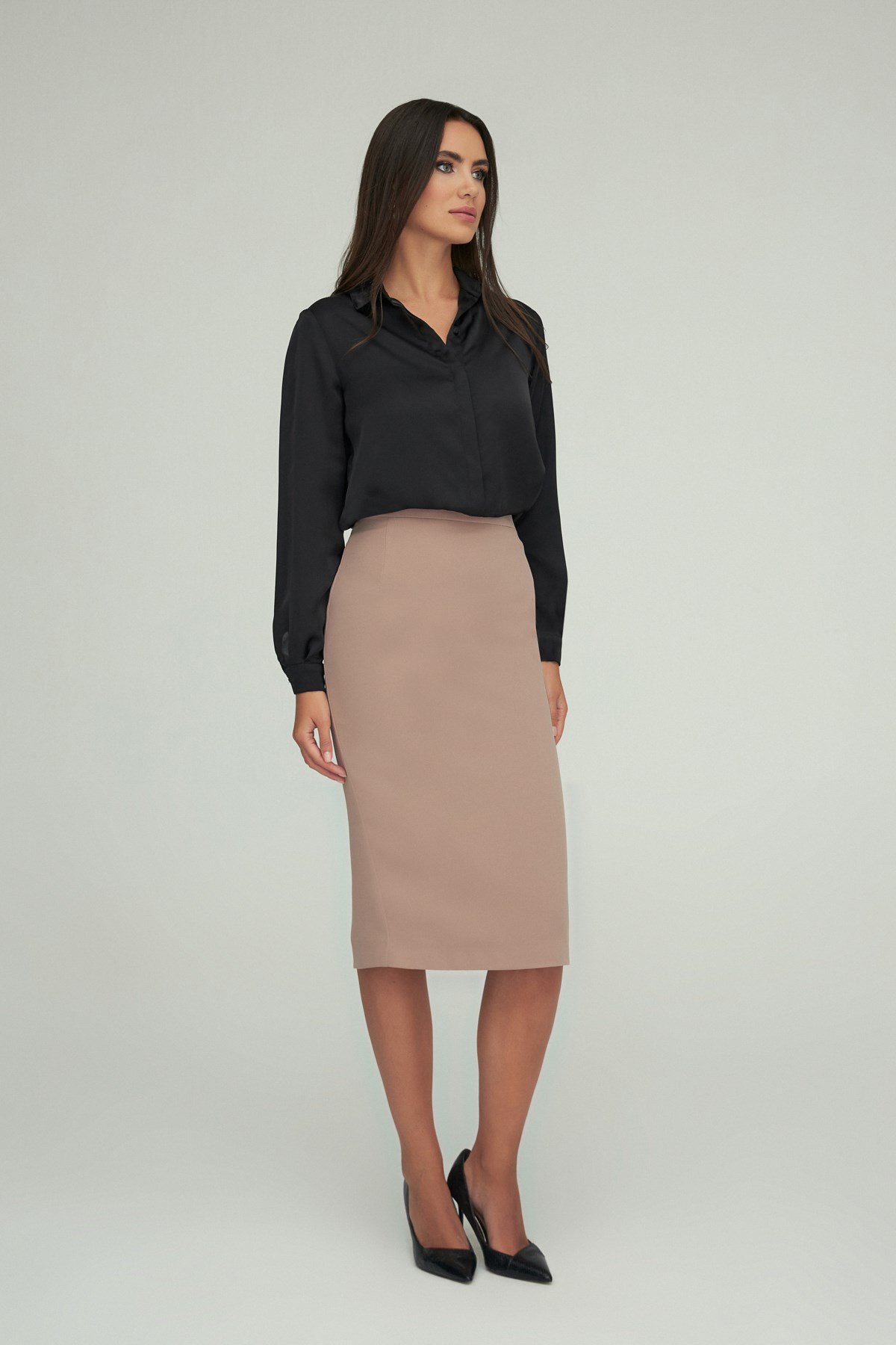 Paris Gömlek Siyah-Modalody-Büyük Beden Gömlekler