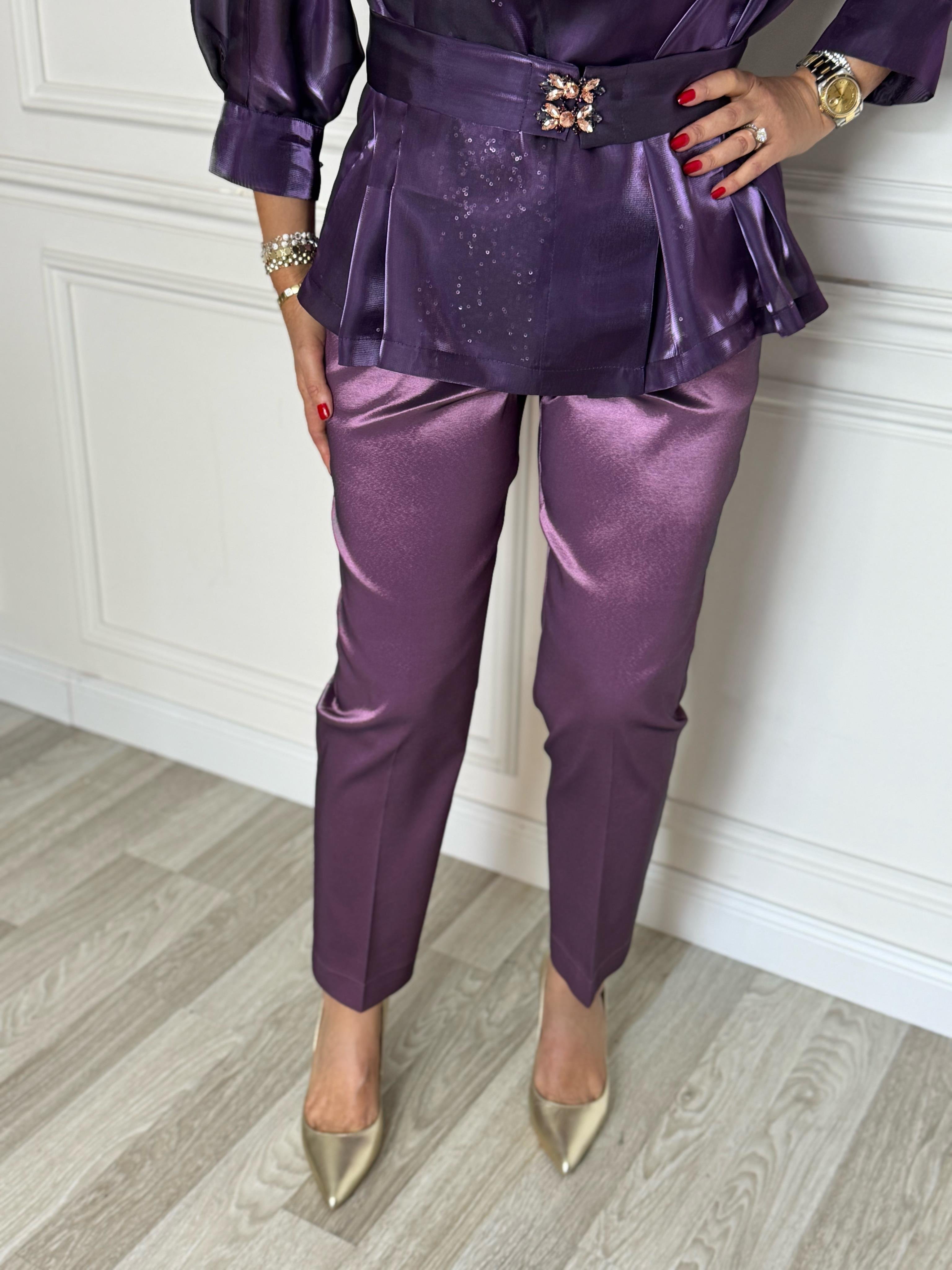 Pera Trousers Purple-Modalogy-Trousers