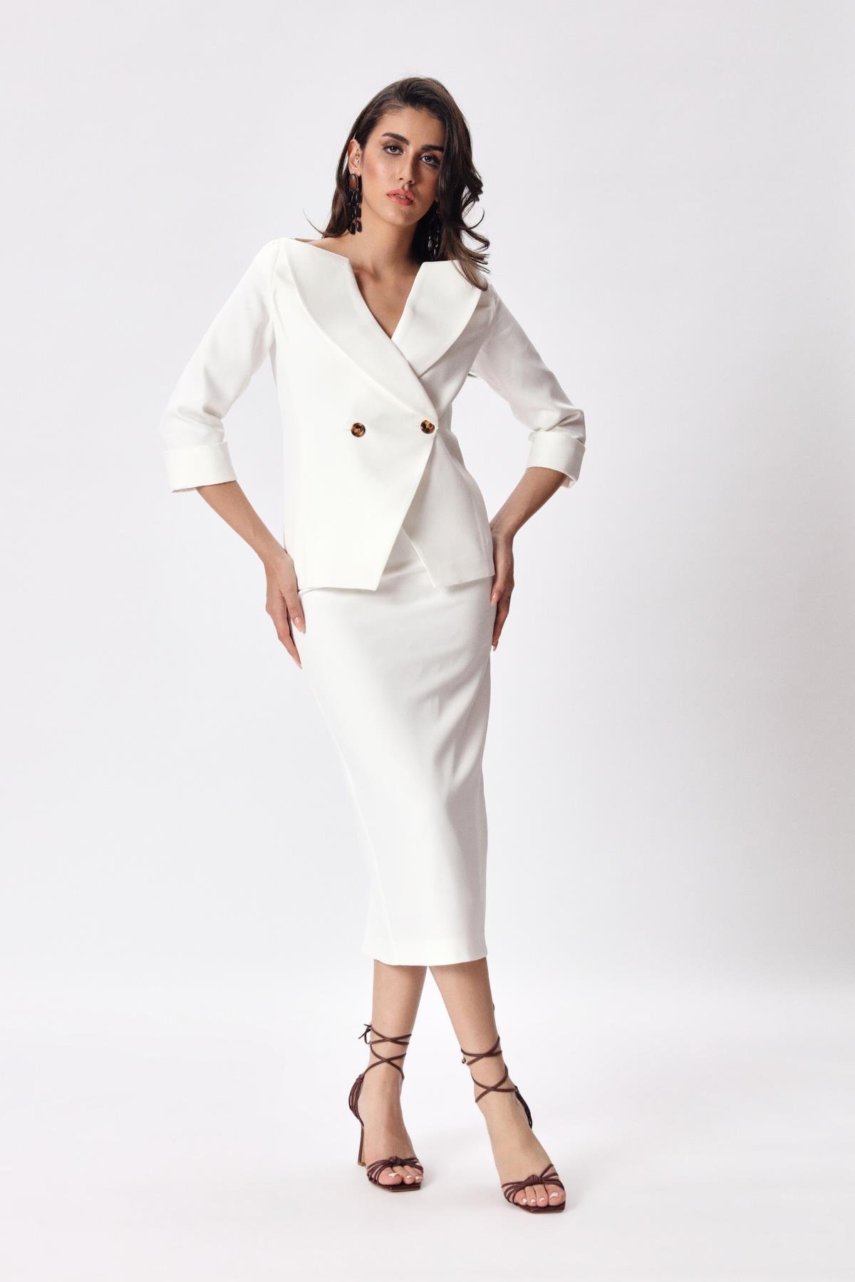 Rima Jacket Beige-Modalody-Plus Size Jackets