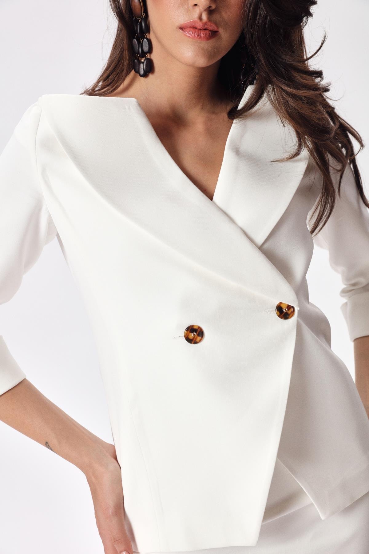 Rima Jacket Beige-Modalody-Plus Size Jackets