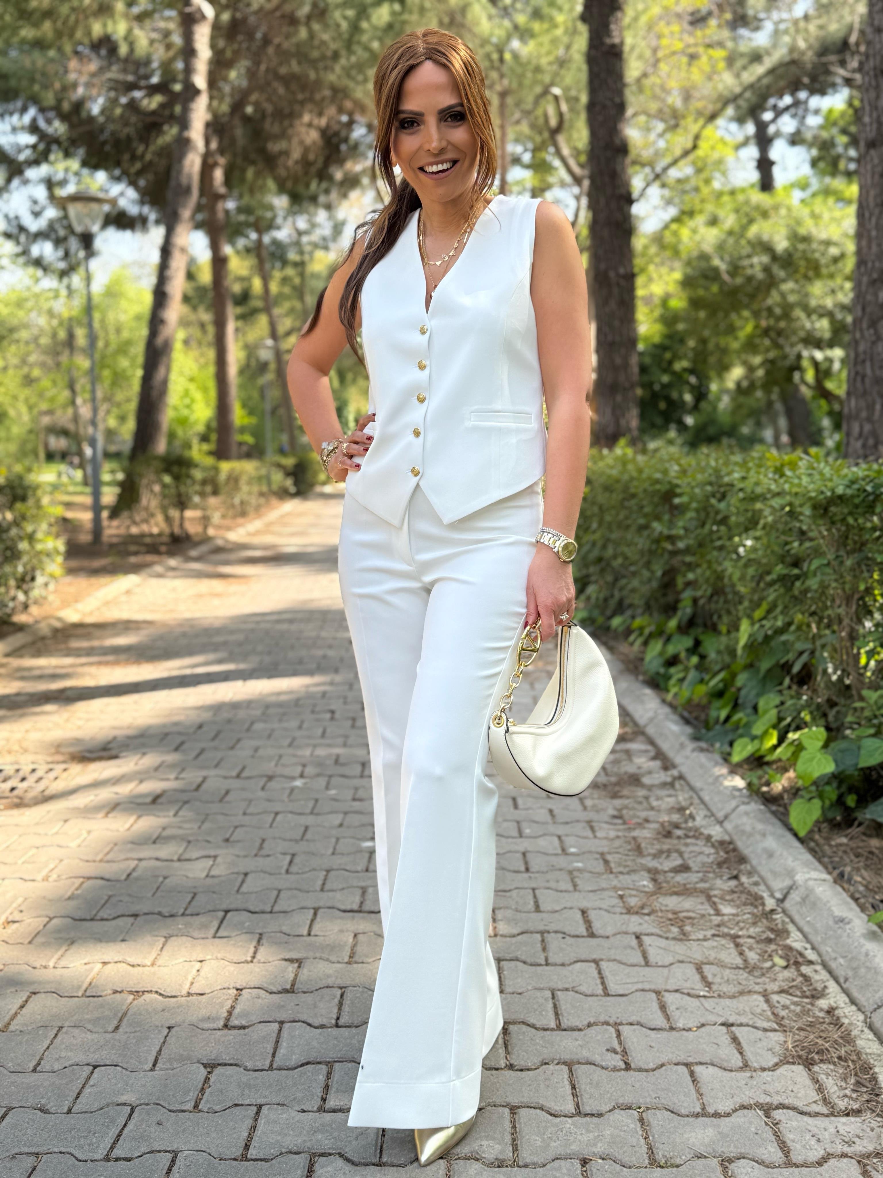 Roberta Yelek Beyaz-Modalody-Yelek