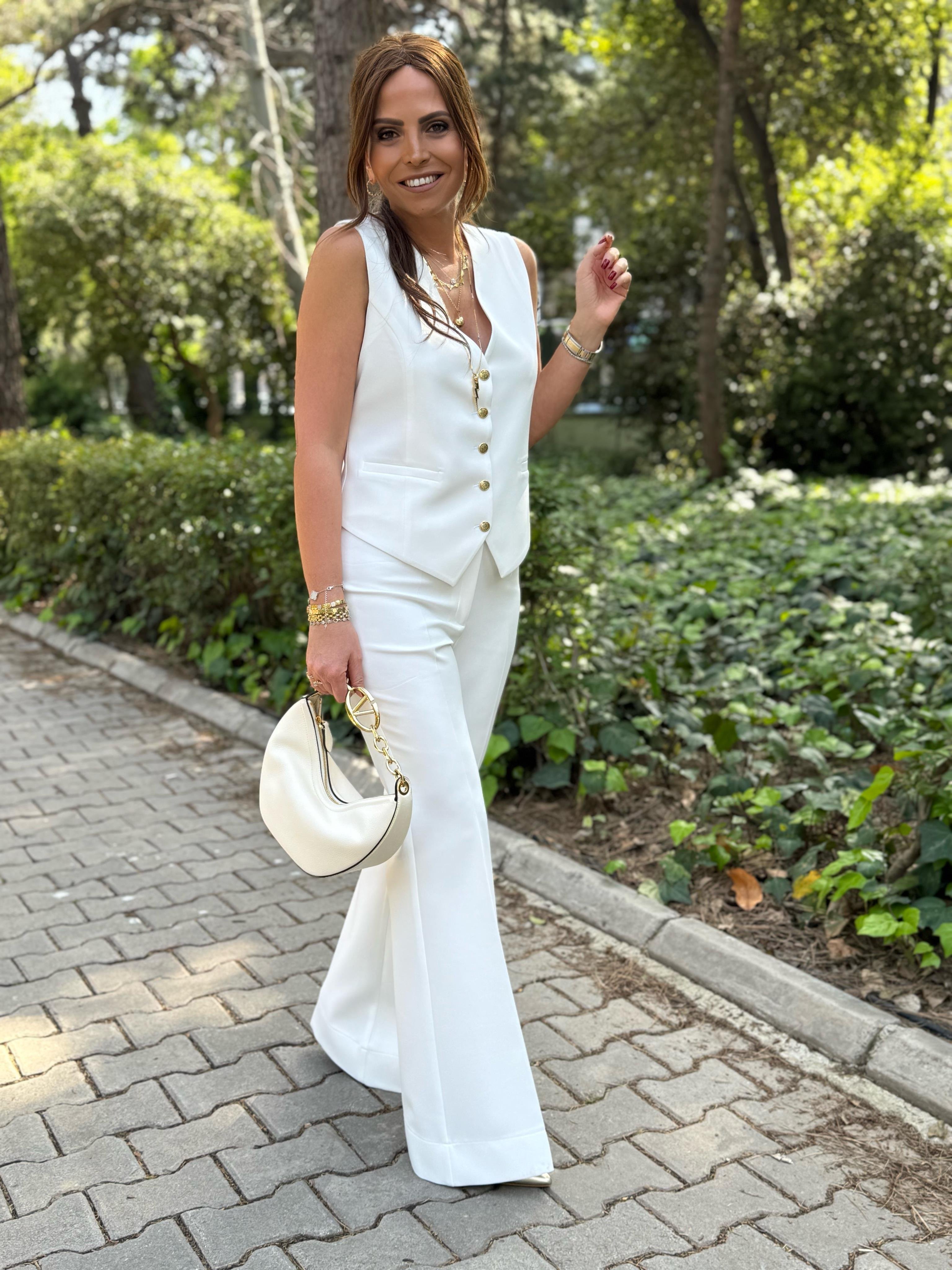 Roberta Yelek Beyaz-Modalody-Yelek