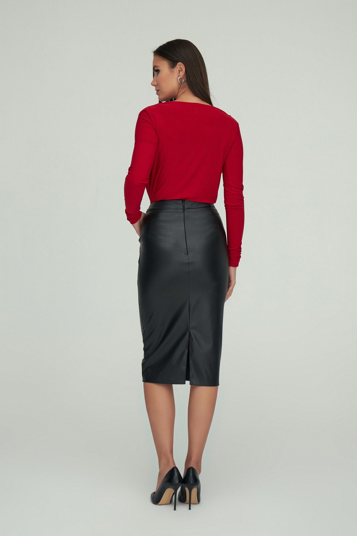 Roma Skirt Black-Modalody-Plus Size Skirts