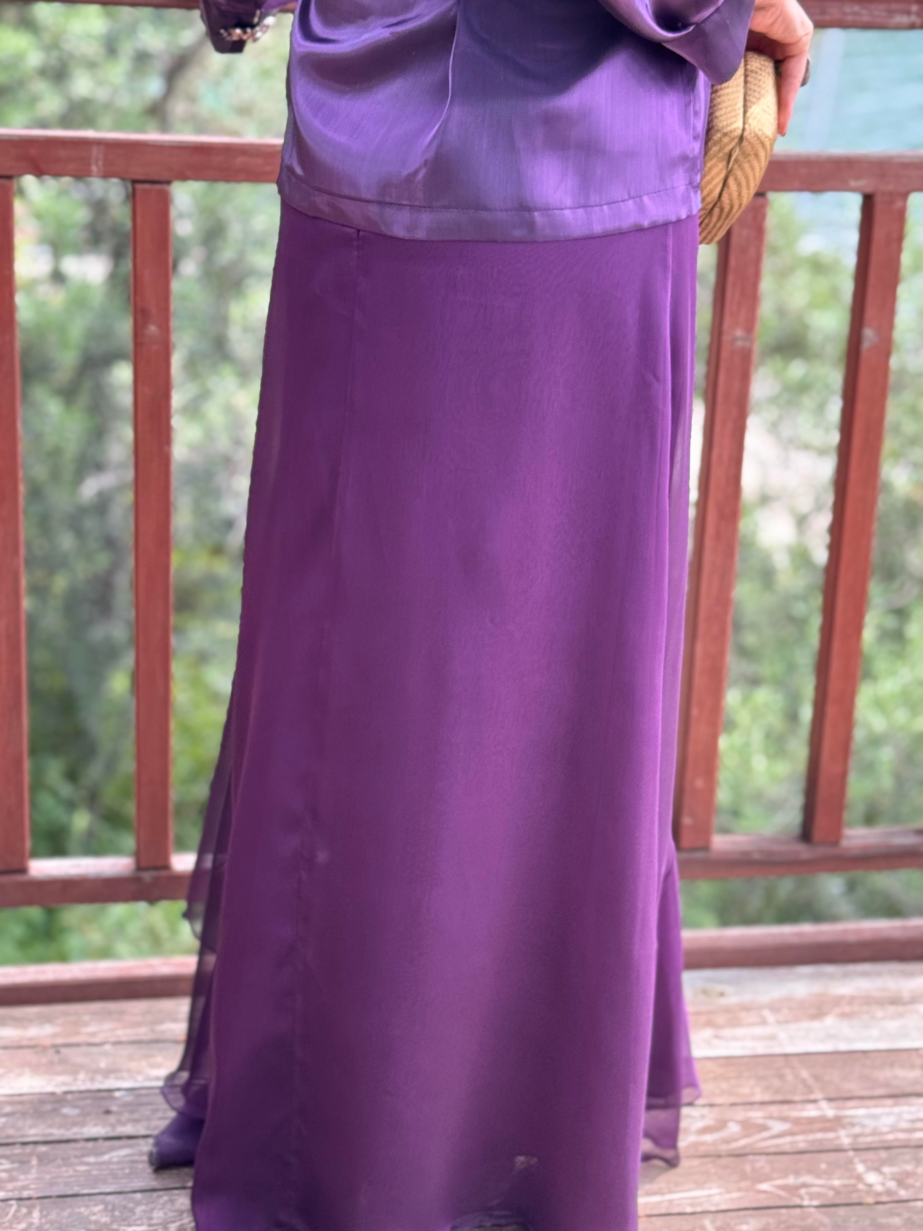 Sakura Skirt Purple-Modalody-Skirts