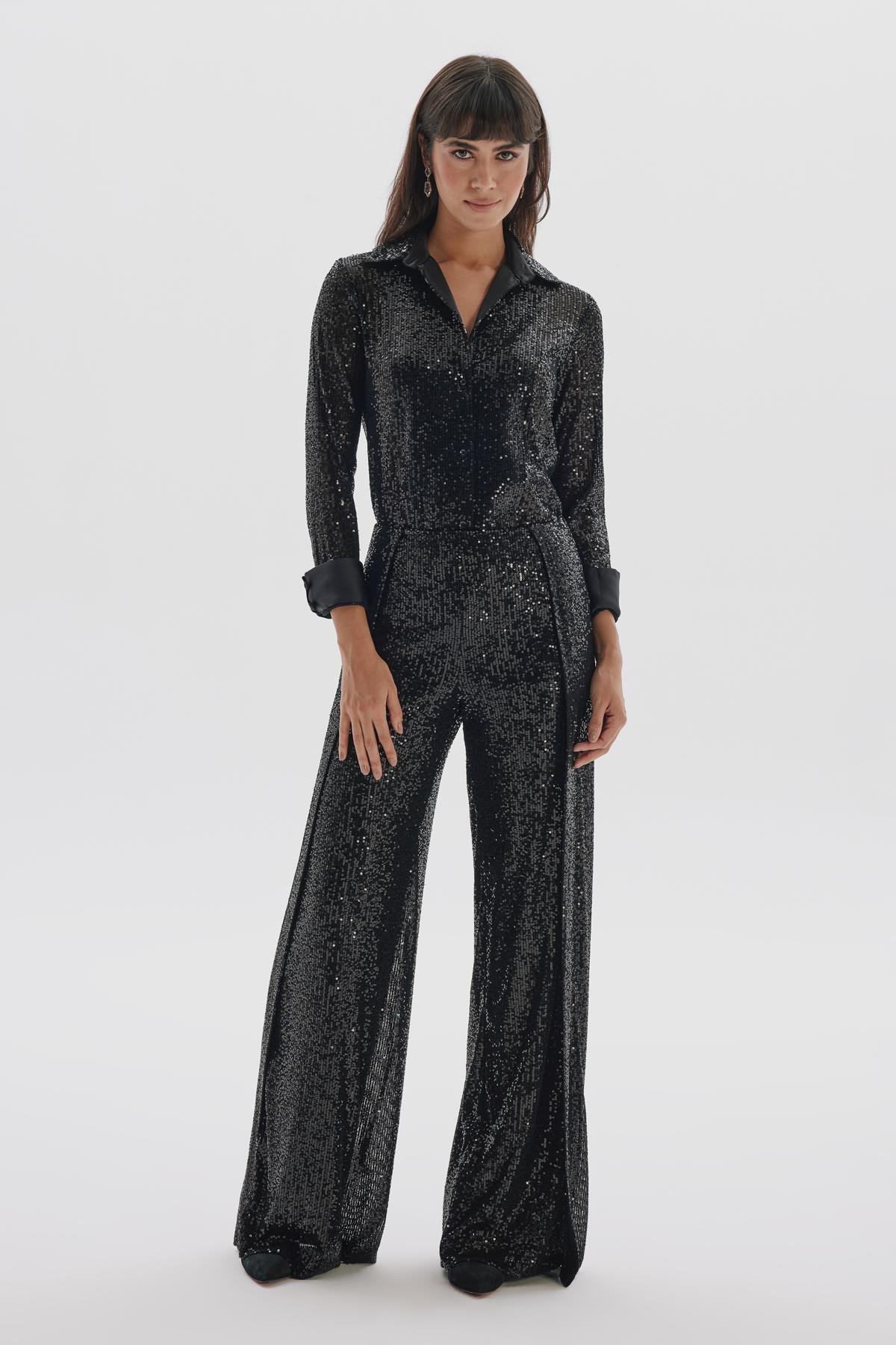 Sandro Shirt Black-Modalody-Plus Size Blouses