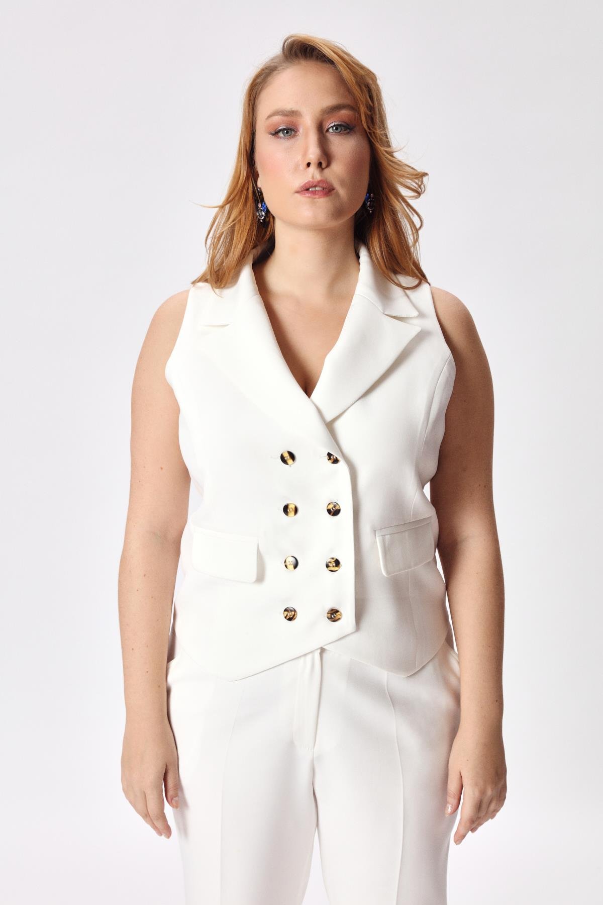 Scarlet Vest White-Modalody-Vests