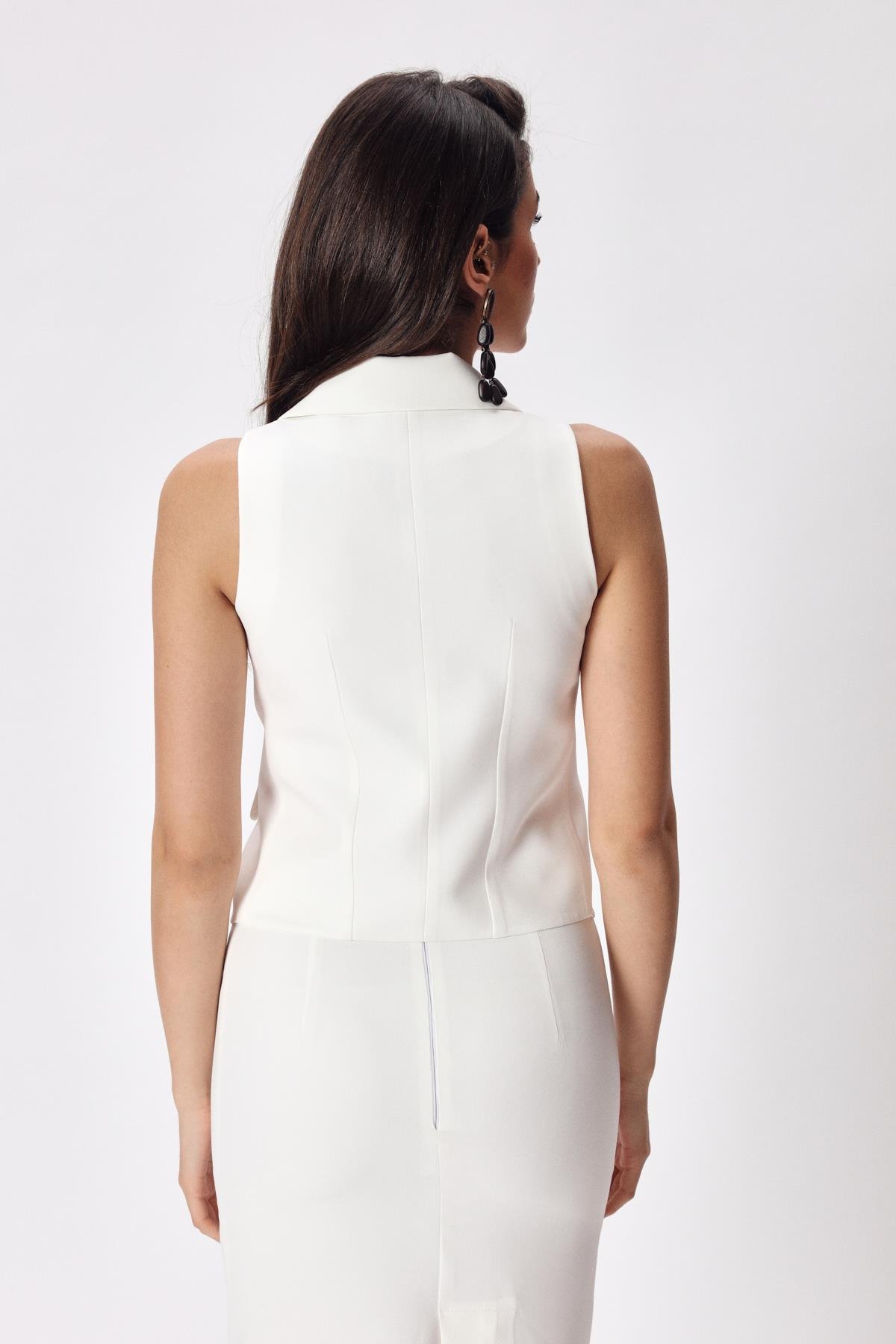 Scarlet Vest White-Modalody-Vests