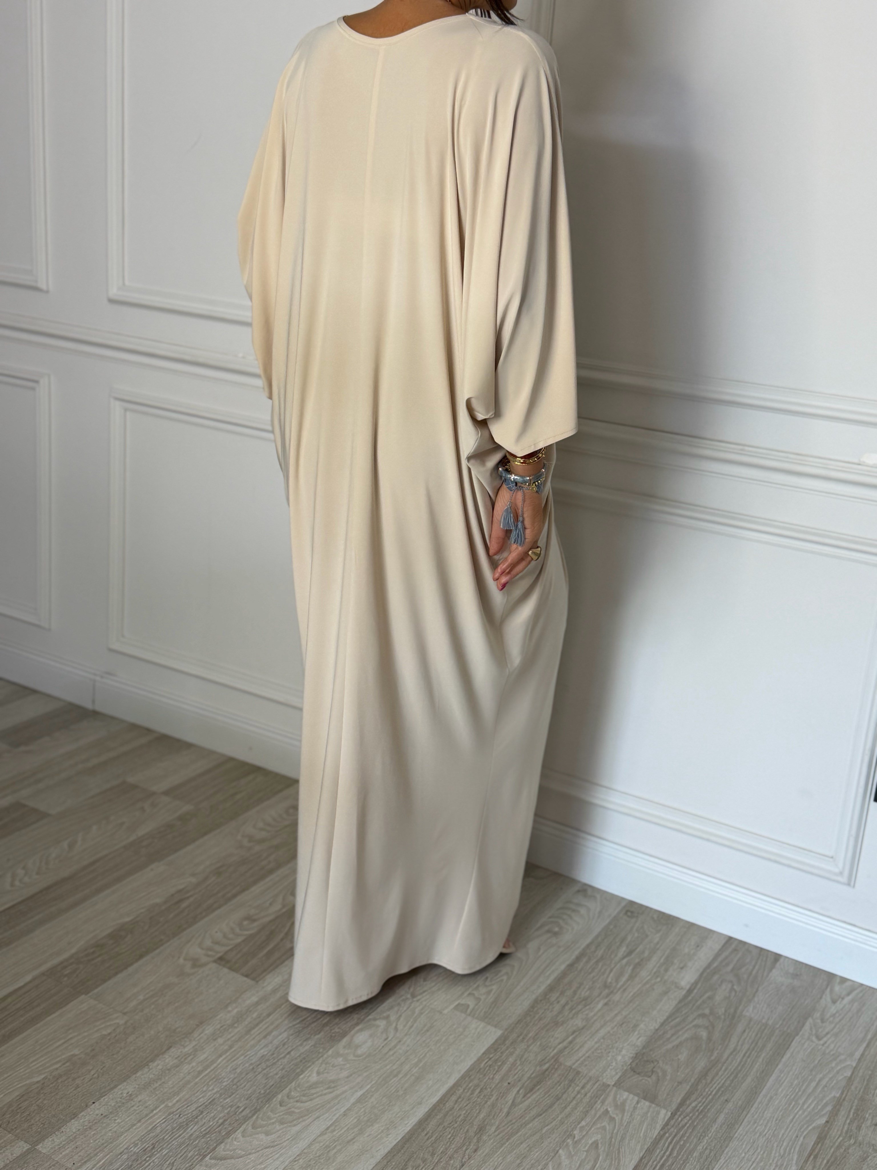 Sevilla Elbise Krem-Modalody-Dresses