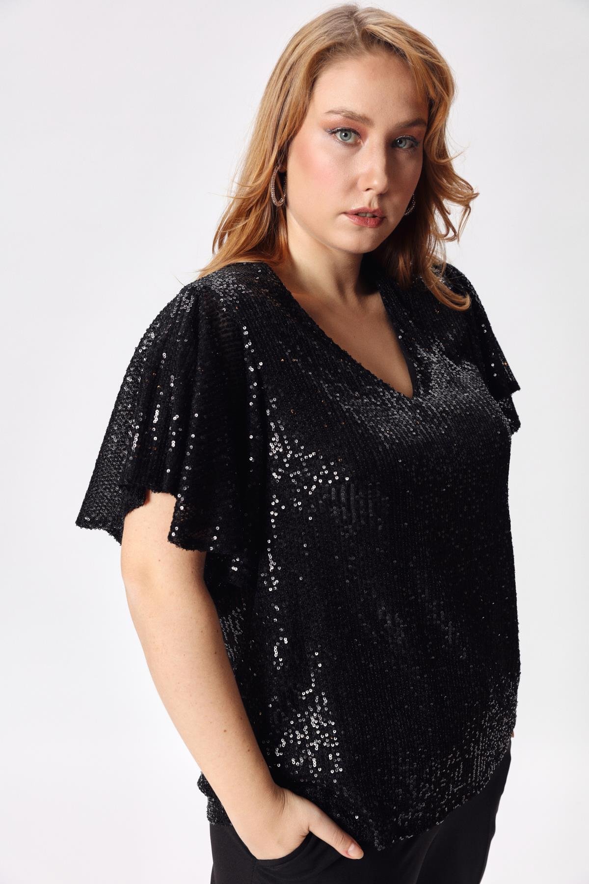 Silvia Bluz Mint-Modalody-Plus Size Blouses