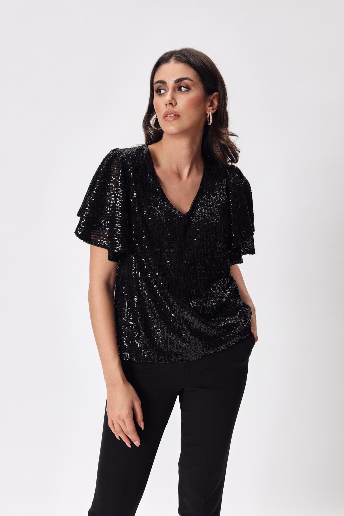 Silvia Bluz Mint-Modalody-Plus Size Blouses