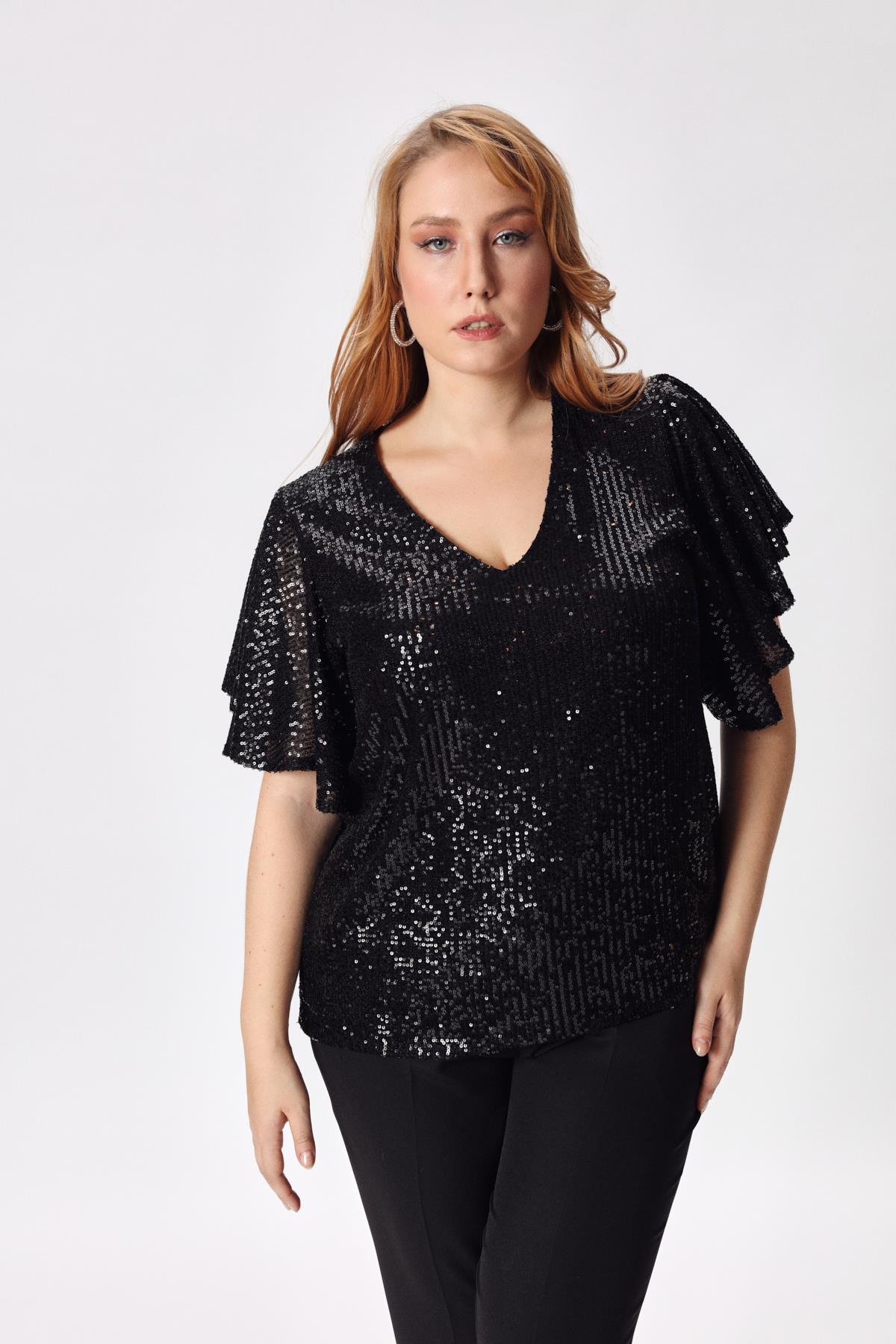 Silvia Bluz Mint-Modalody-Plus Size Blouses