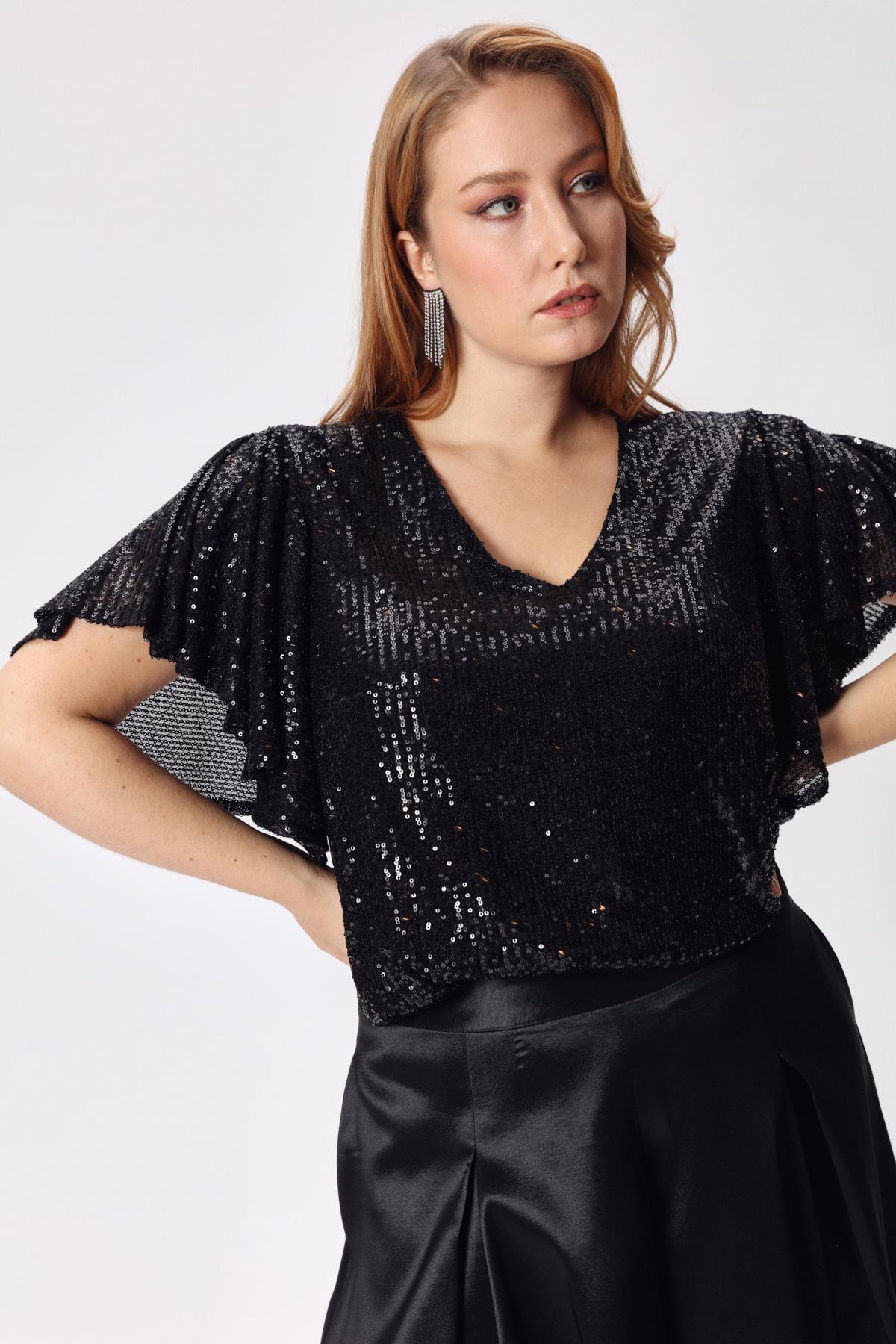 Silvia Bluz Mint-Modalody-Plus Size Blouses