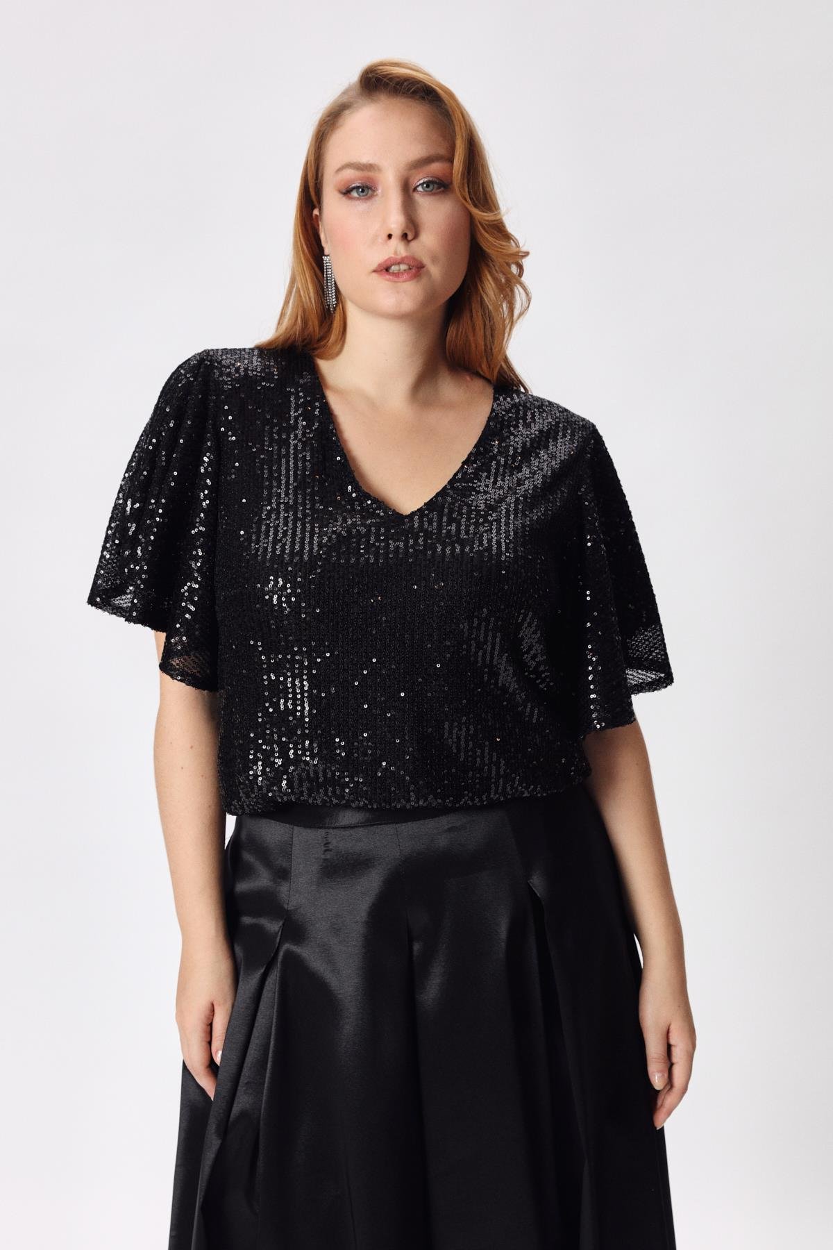 Silvia Bluz Mint-Modalody-Plus Size Blouses