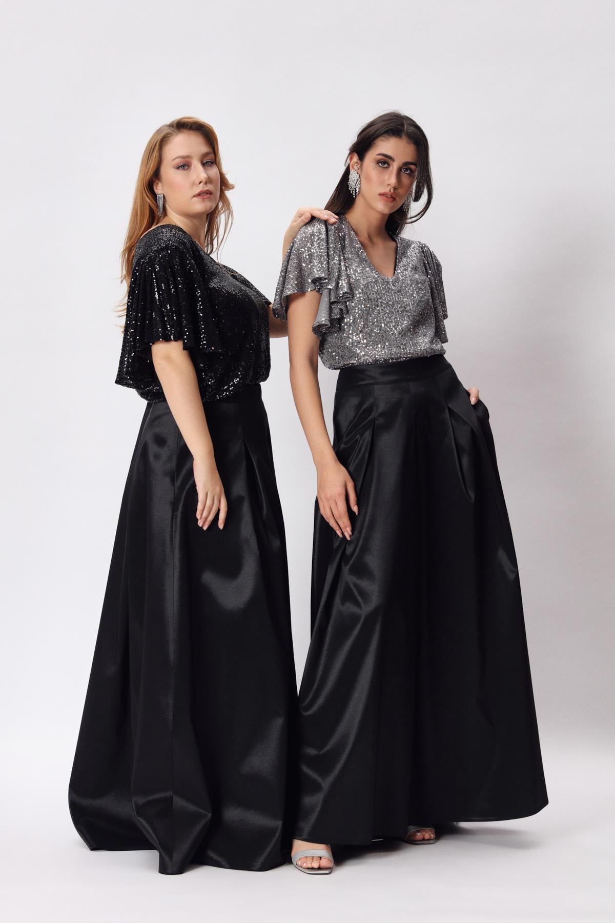 Silvia Bluz Silver-Modalody-Plus Size Blouses