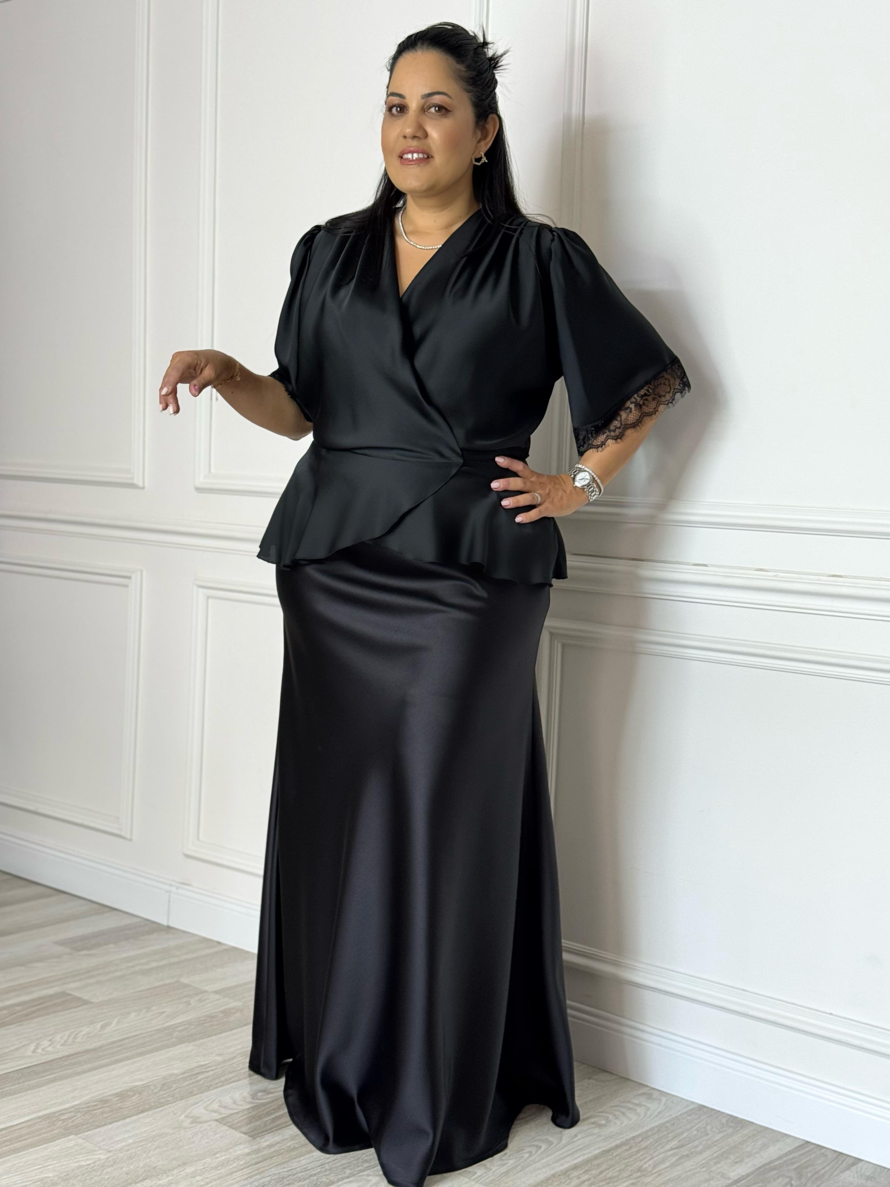 Simona Skirt Black-Modalody-Skirts