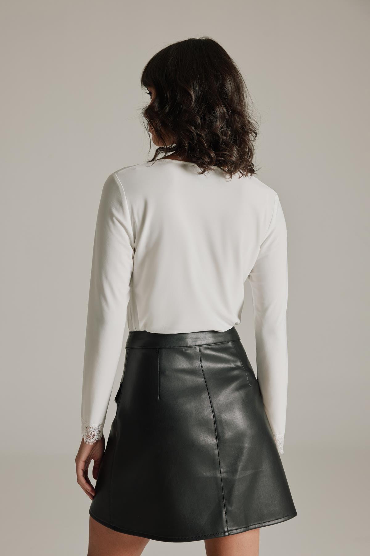 Studio Leather Skirt-Modalogy- Skirt