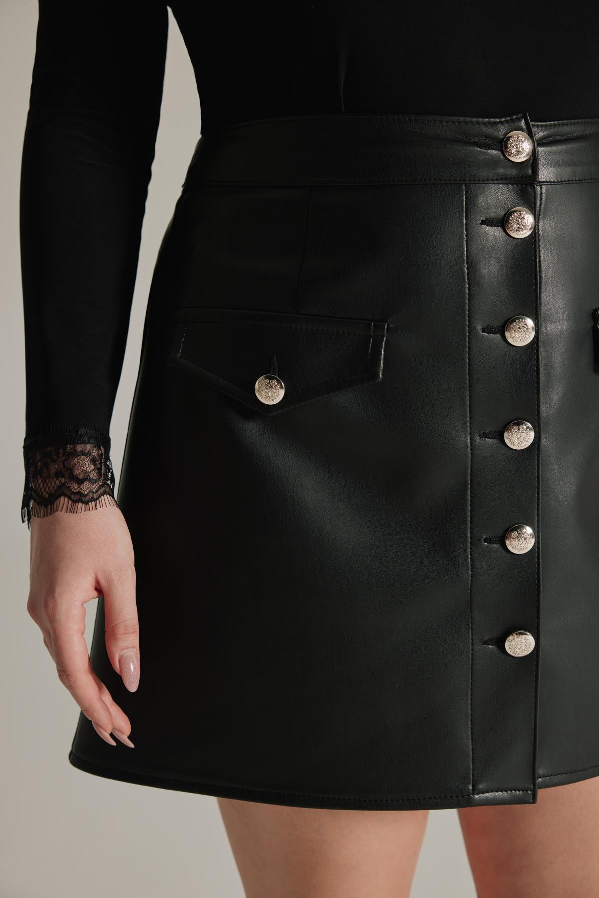 Studio Leather Skirt-Modalogy- Skirt