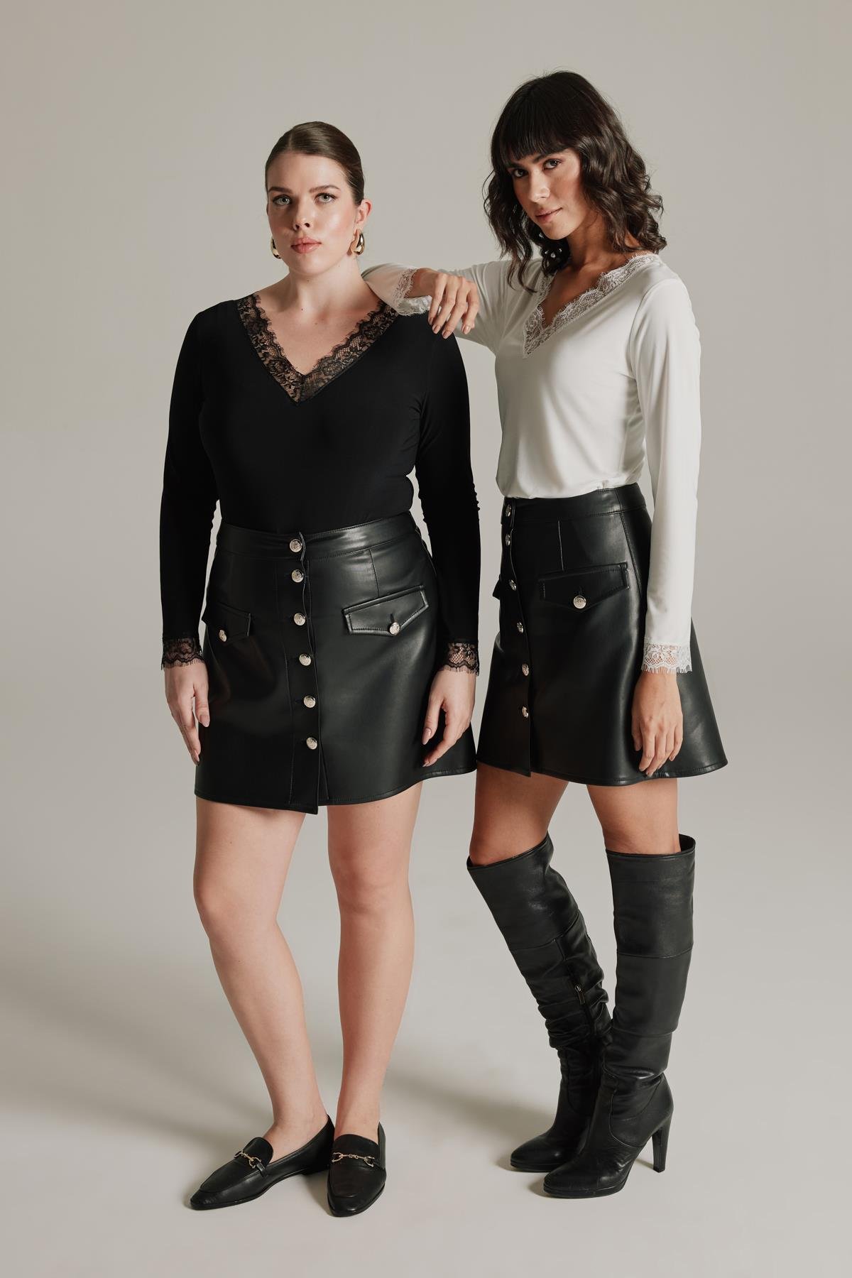 Studio Leather Skirt-Modalogy- Skirt