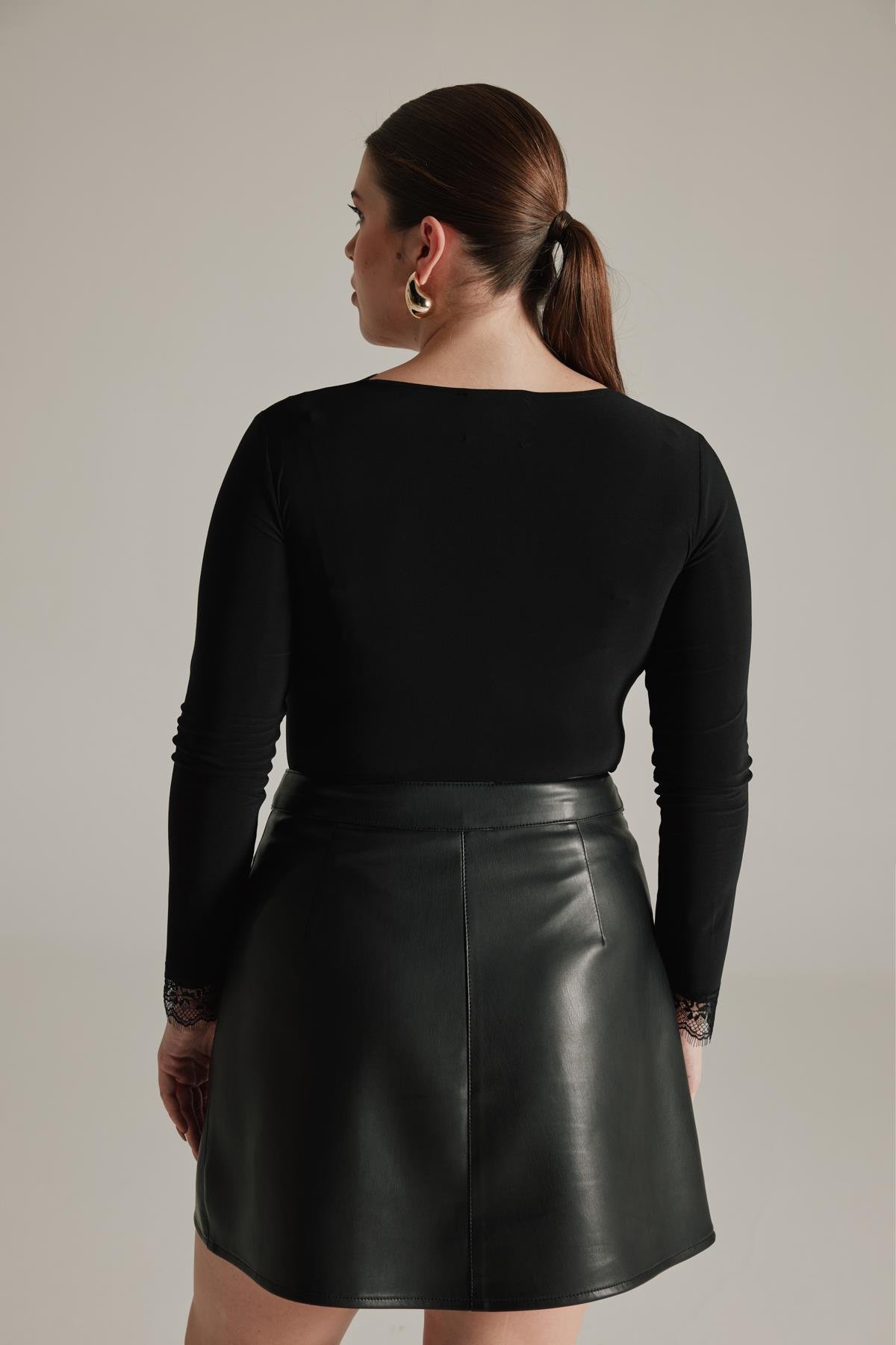 Studio Leather Skirt-Modalogy- Skirt
