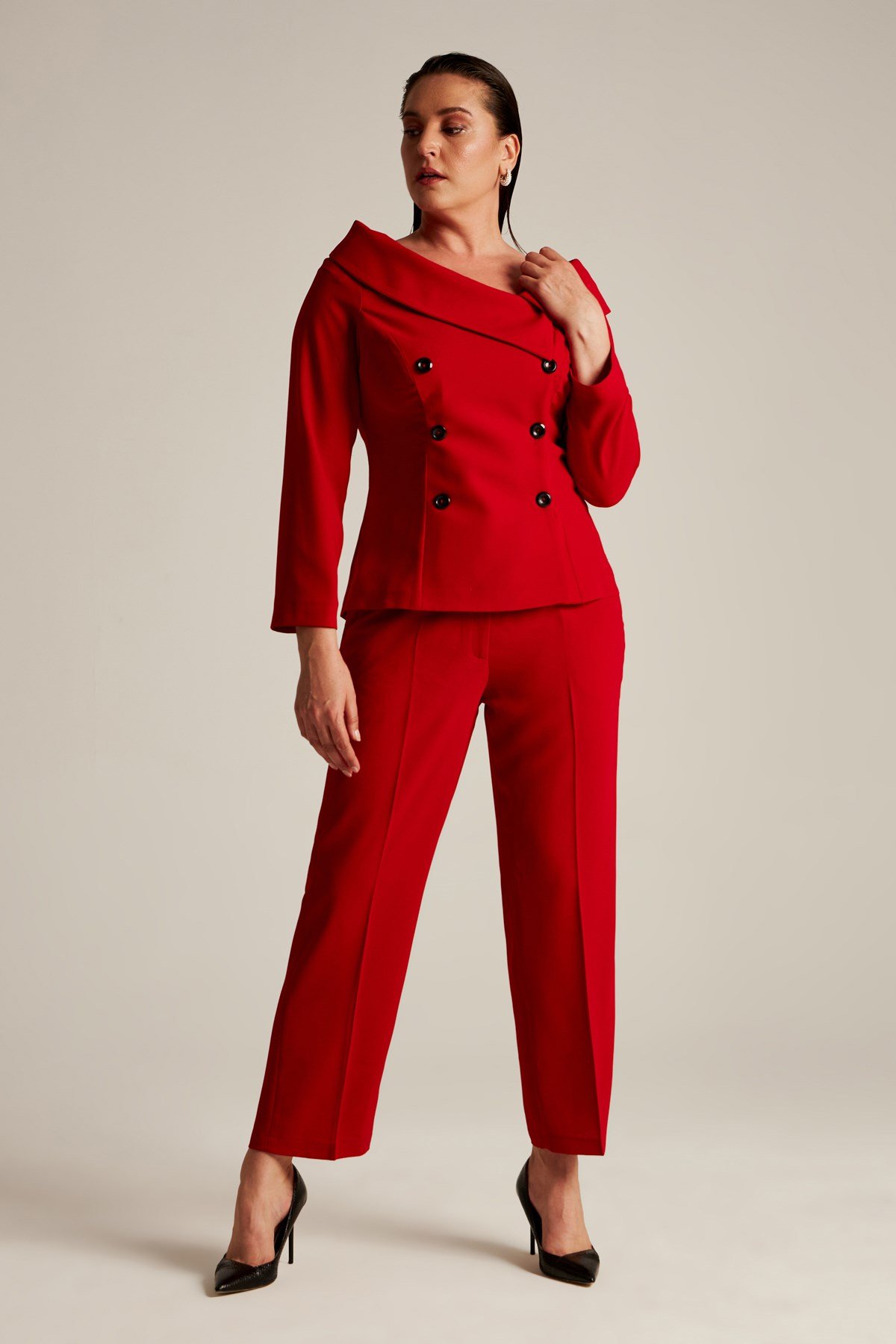 Tiffany Jacket Red-Modalody-Jackets&Cardigans