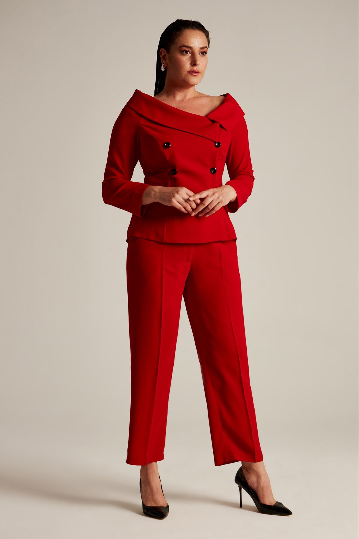 Tiffany Jacket Red-Modalody-Jackets&Cardigans
