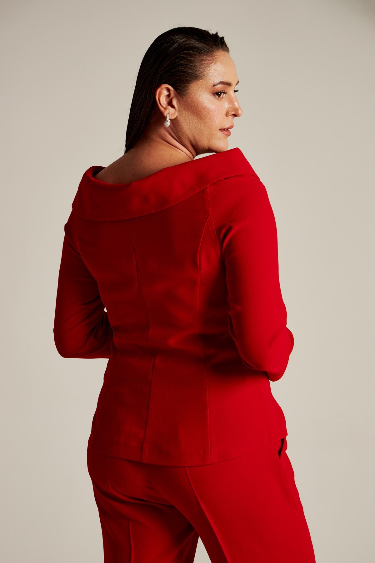 Tiffany Jacket Red-Modalody-Jackets&Cardigans