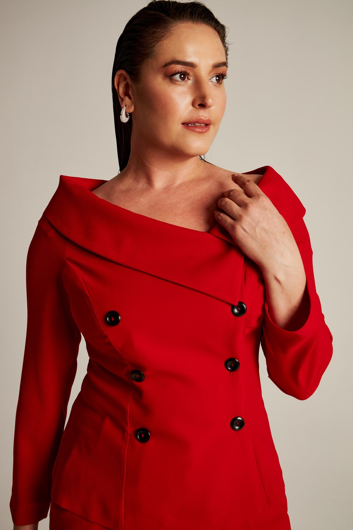 Tiffany Jacket Red-Modalody-Jackets&Cardigans