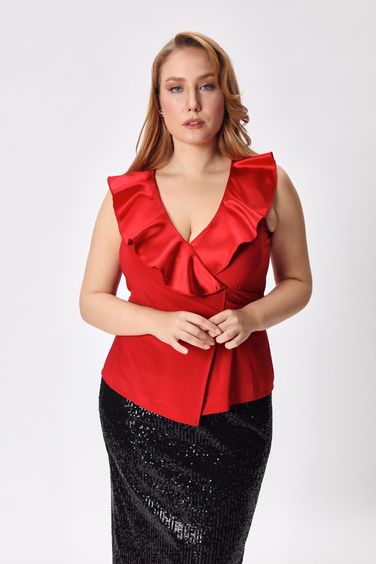 Valentine Blouse Mint-Modalody-Plus Size Blouses