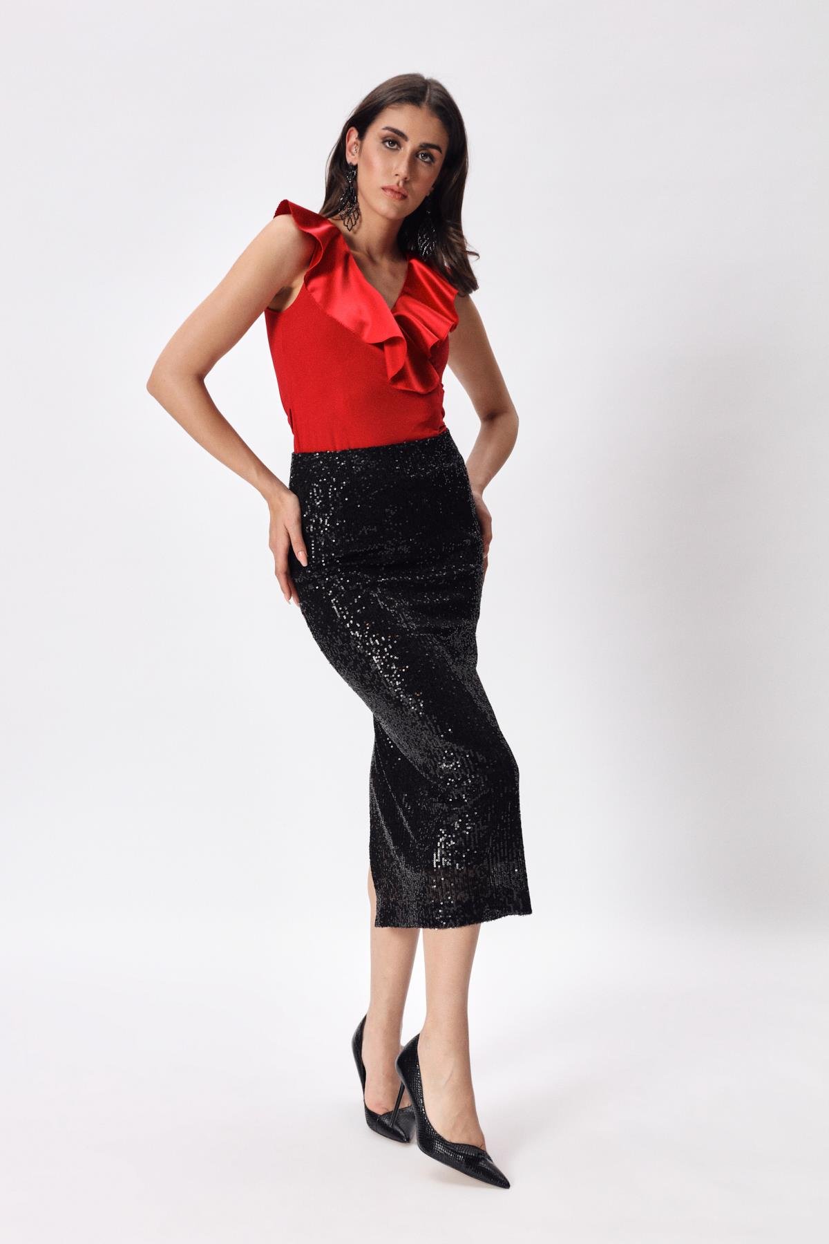 Valentine Blouse Mint-Modalody-Plus Size Blouses