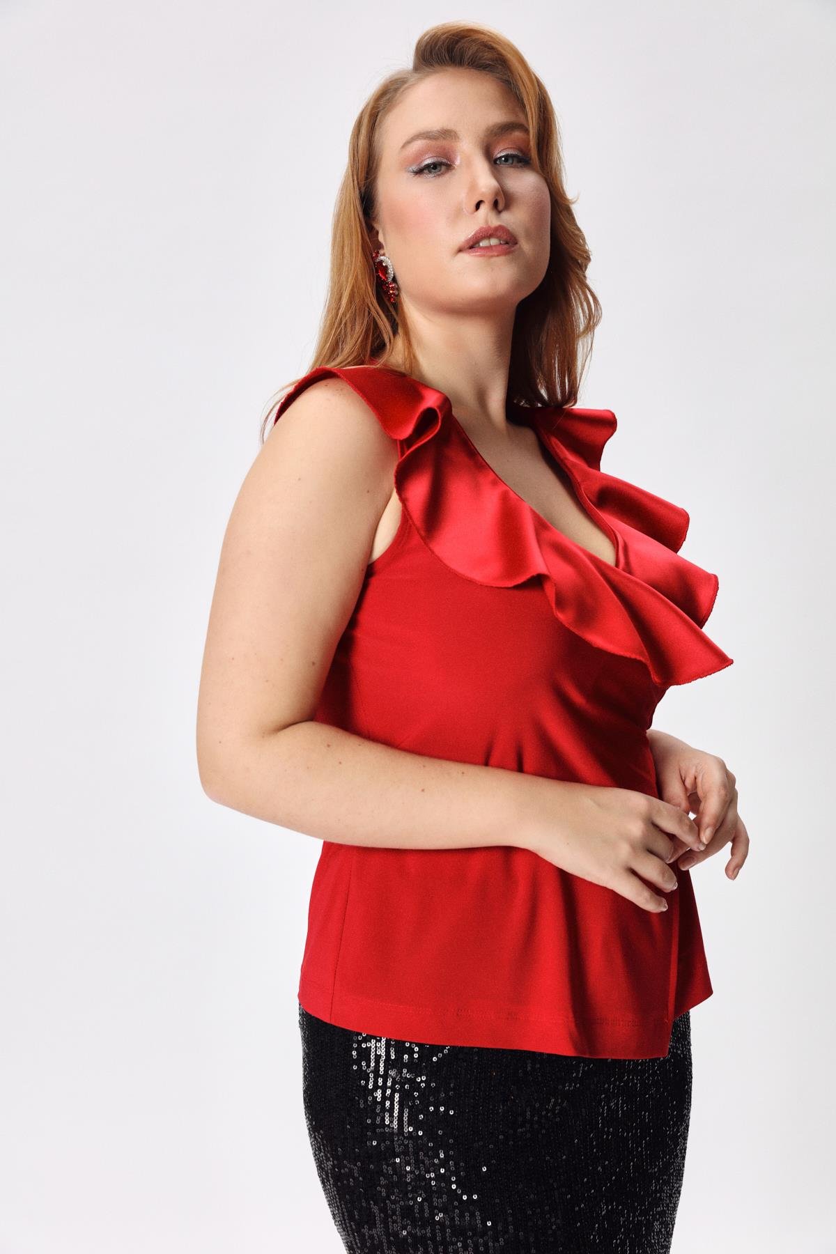 Valentine Blouse Mint-Modalody-Plus Size Blouses