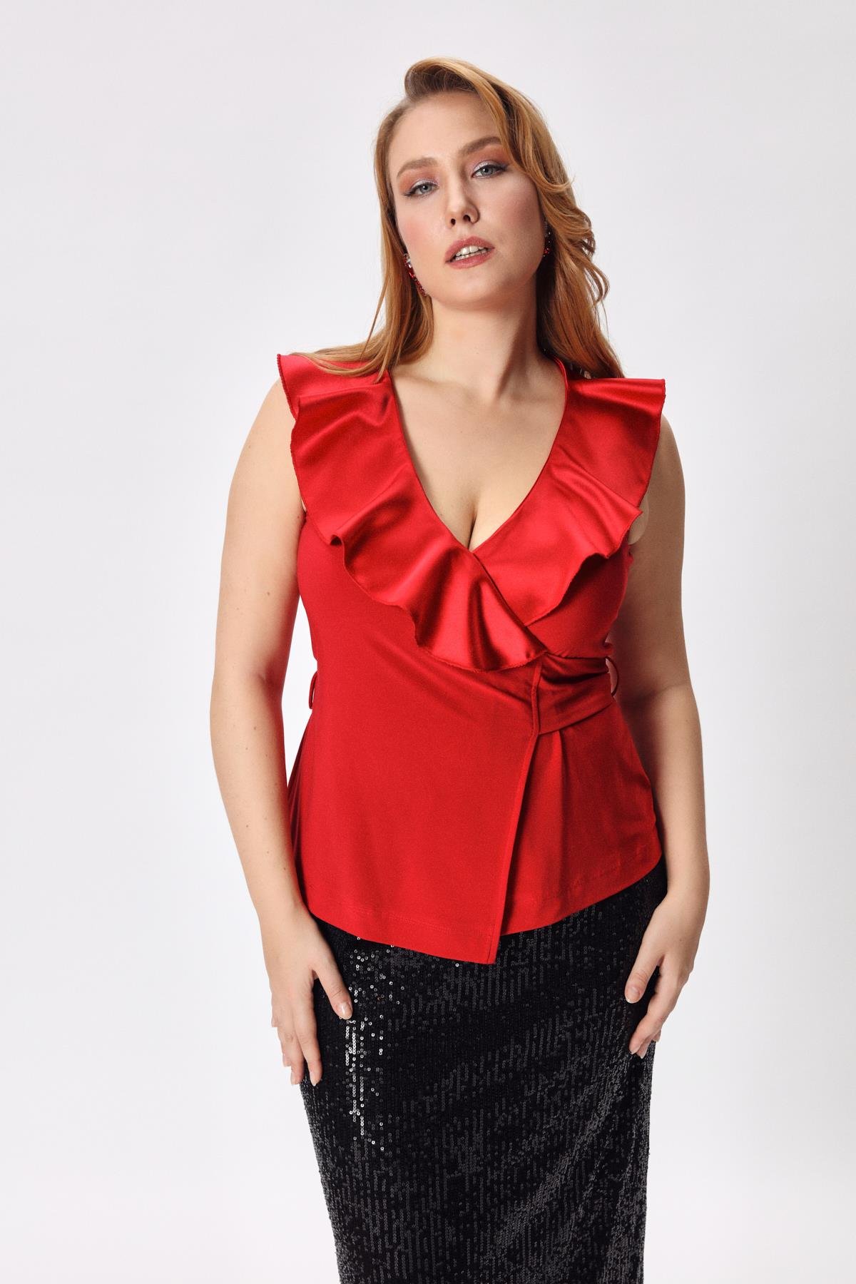 Valentine Blouse Mint-Modalody-Plus Size Blouses