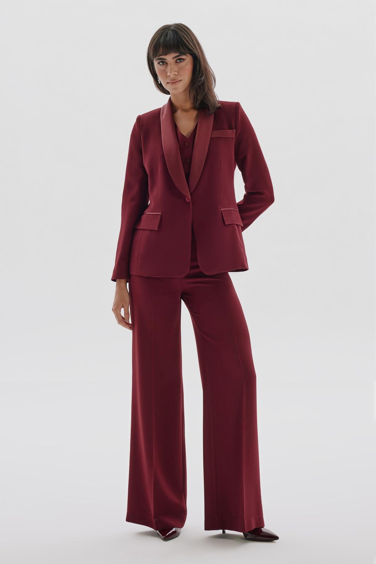 Vanessa Ceket Bordo-Modalody-Ceket