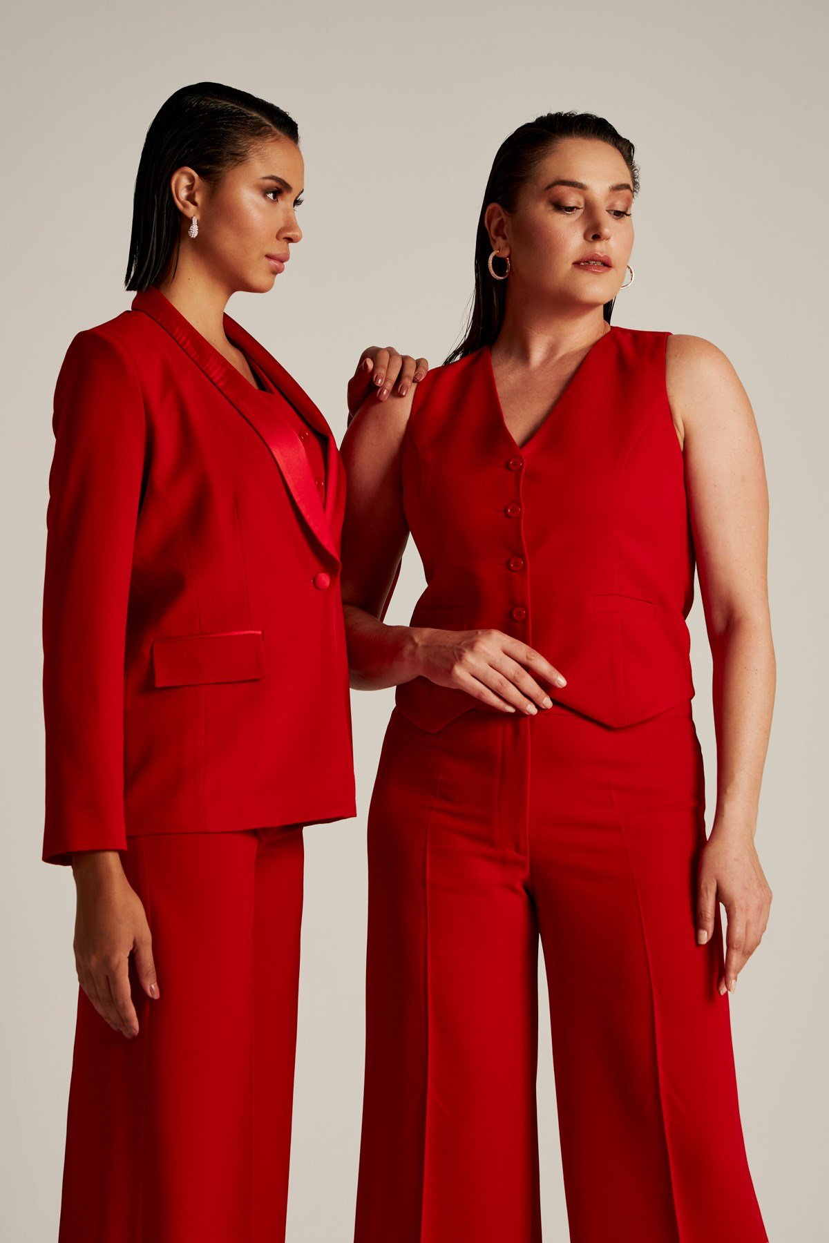 Vanessa Jacket Red-Modalody-Plus Size Jackets