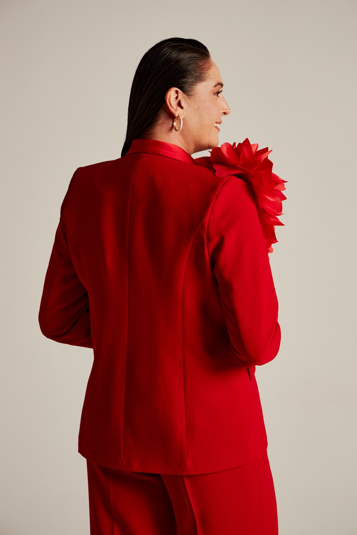Vanessa Jacket Red-Modalody-Plus Size Jackets