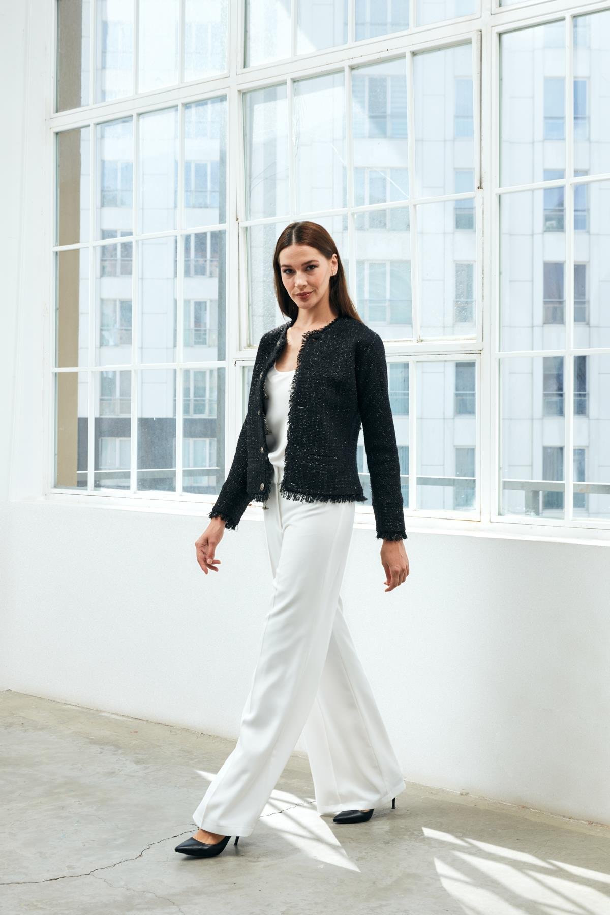 Vanessa Pants Ecru-Modalody-Plus Size Trousers