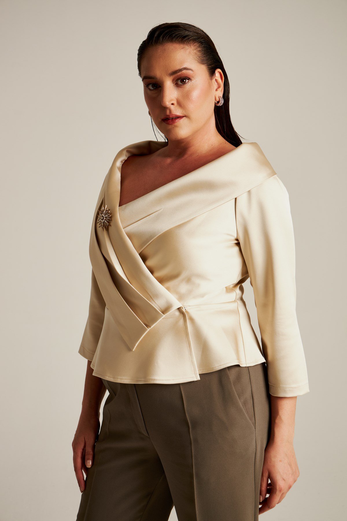 Victoria Jacket Gold-Modalody-Plus Size Jackets