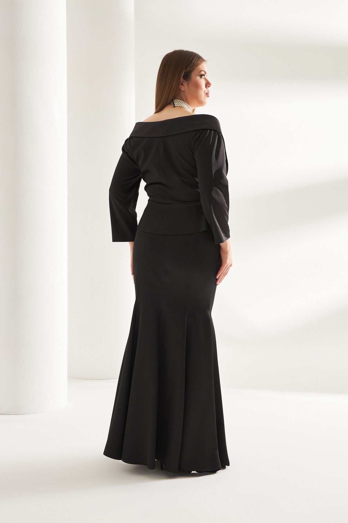 Victoria Etek Siyah-Modalody-Büyük Beden Etekler