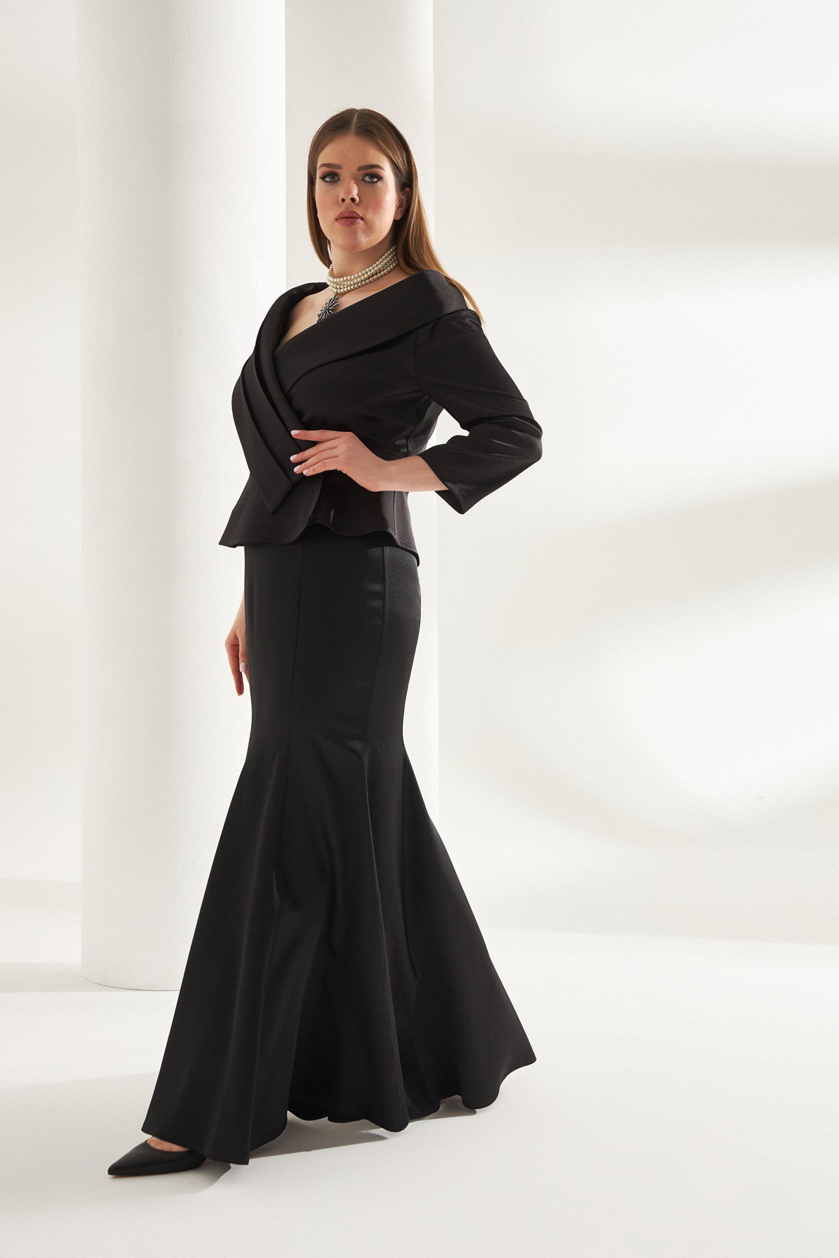 Victoria Etek Siyah-Modalody-Büyük Beden Etekler