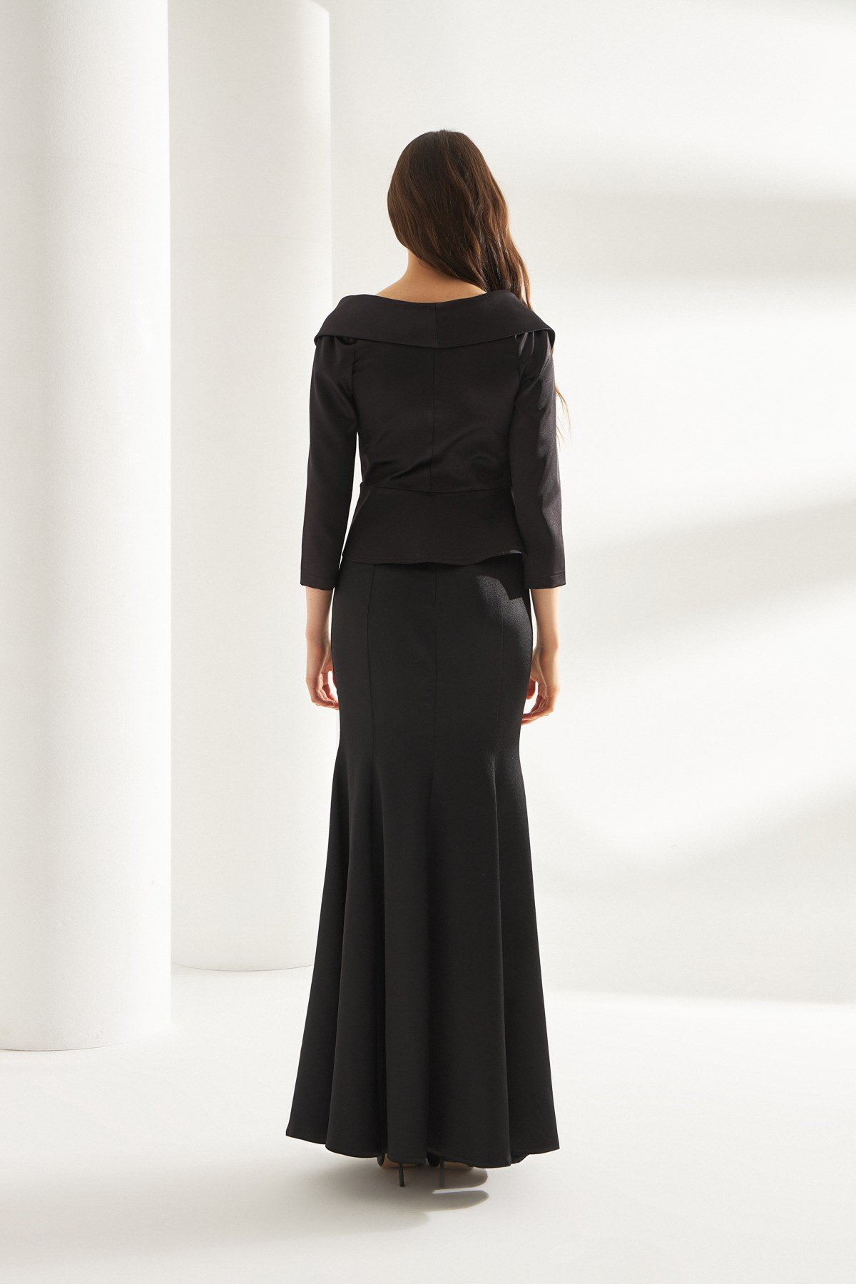 Victoria Etek Siyah-Modalody-Büyük Beden Etekler