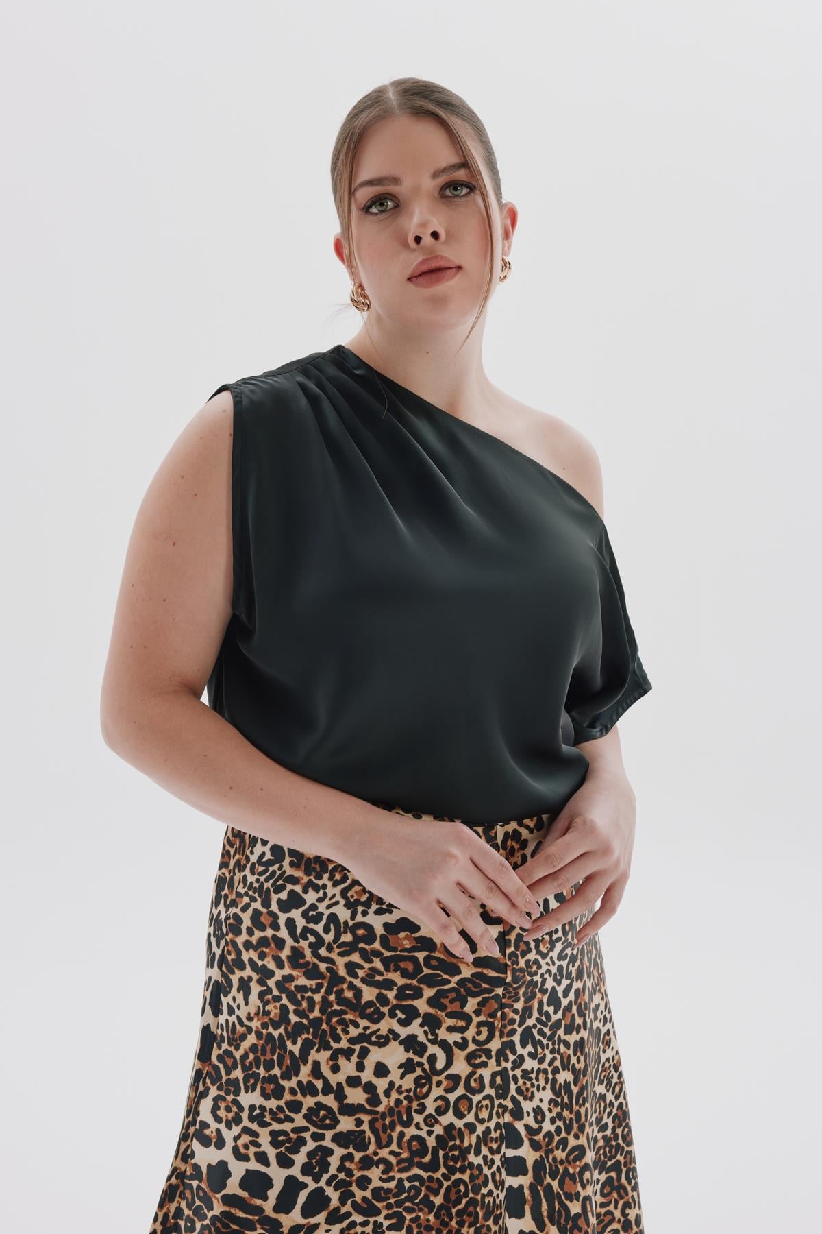 Violet Bluz Siyah-Modalody-Bluz