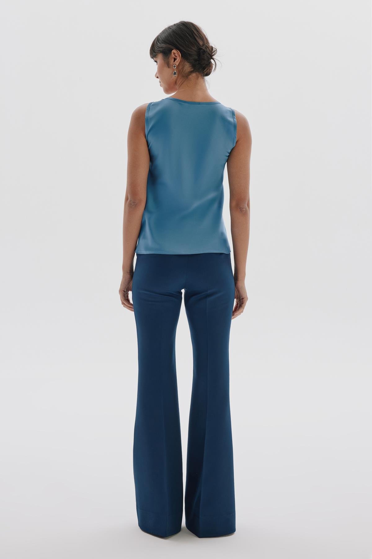 Viva Blouse Azul-Modalody-Plus Size Blouses