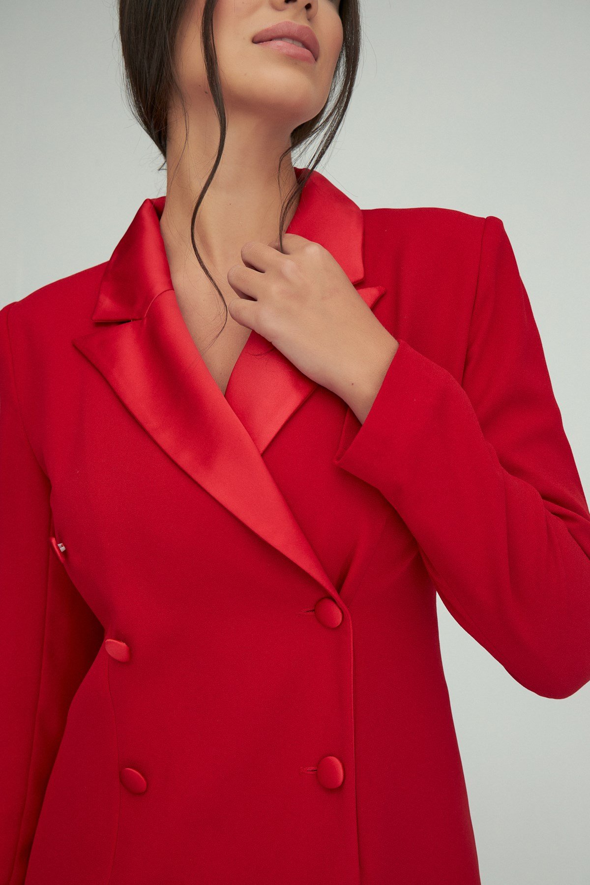 Viyana Elbise Kırmızı-Modalody-Büyük Beden Abiyeler