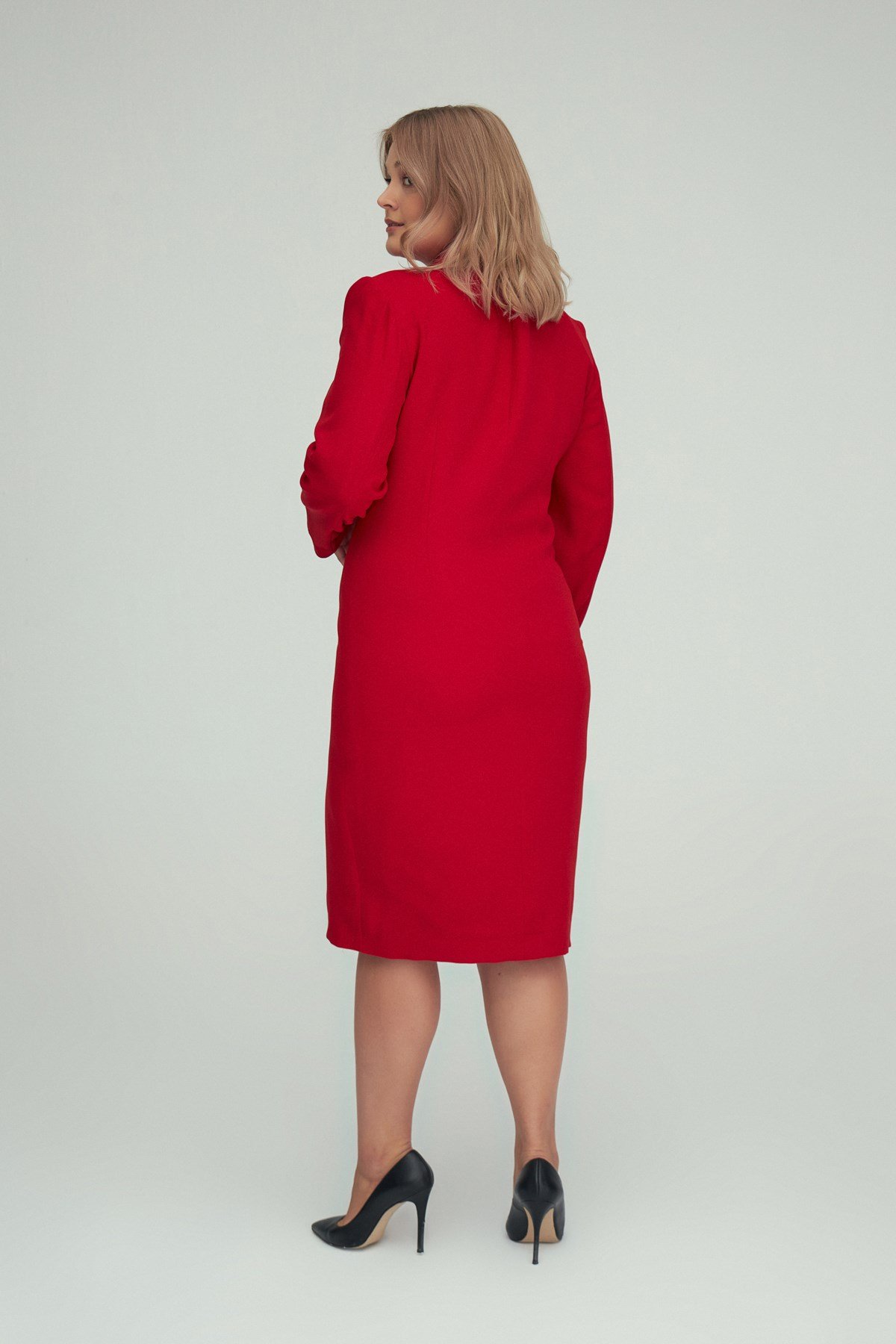 Viyana Elbise Kırmızı-Modalody-Büyük Beden Abiyeler