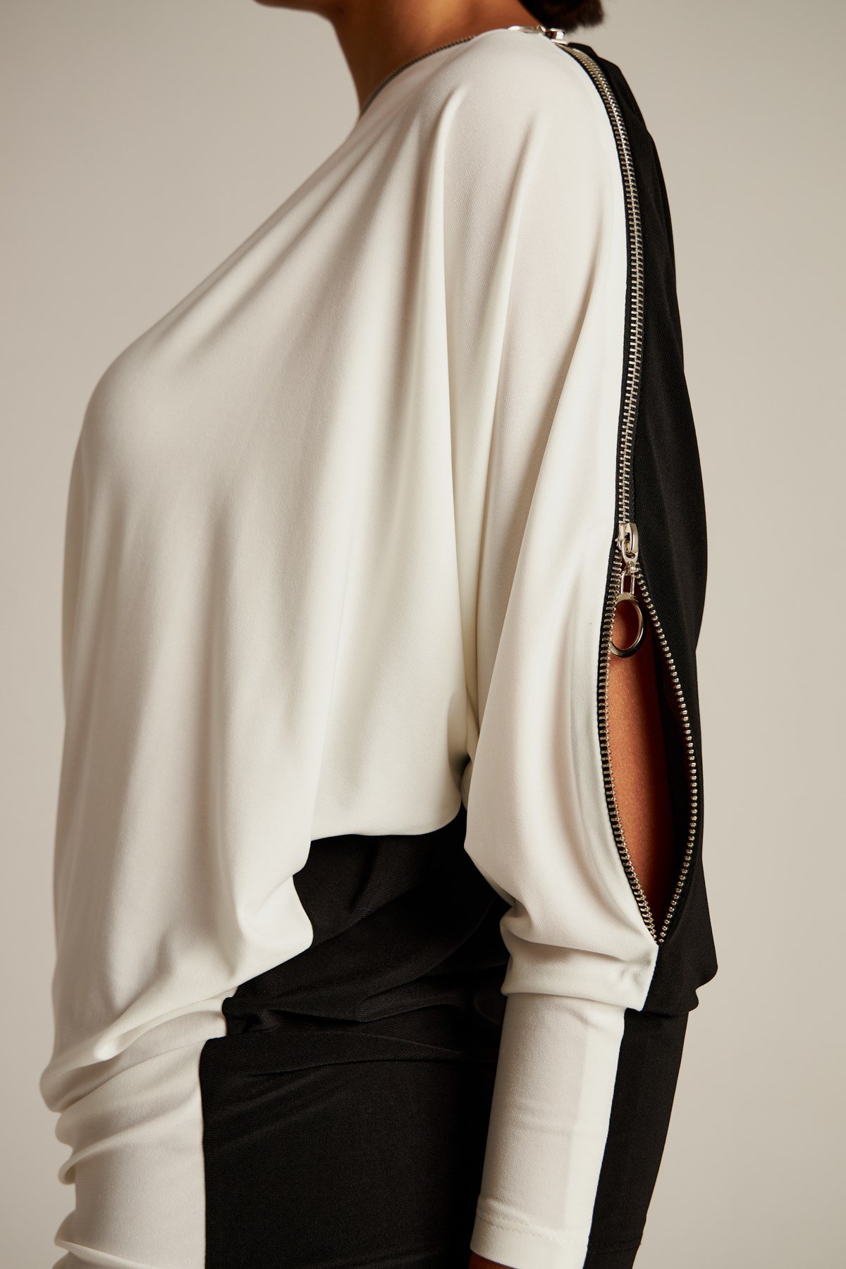 Zip Blouse Duo-Modalody-Plus Size Blouses